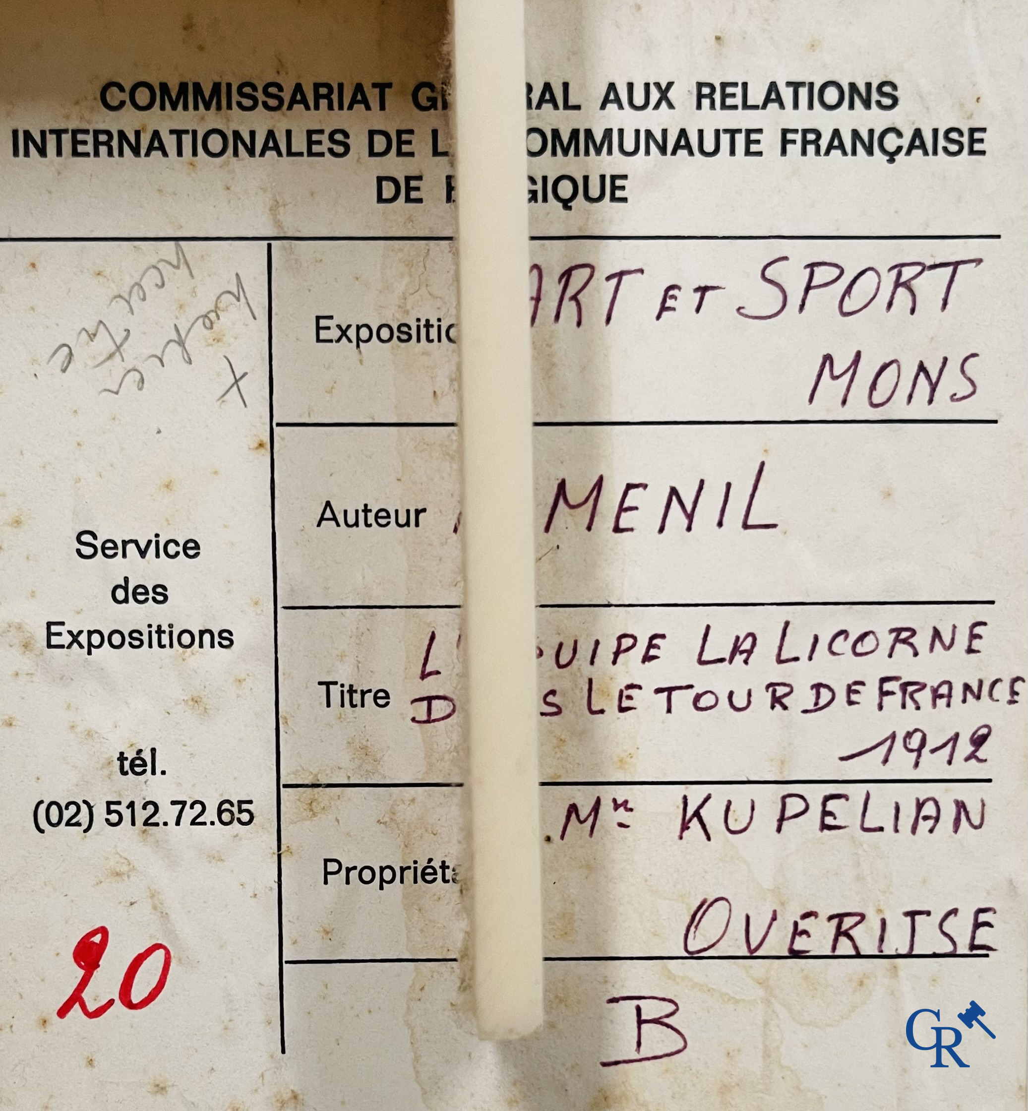 André Nevil, L'équipe "La Licorne" dans le Tour De France 1912. Colour lithography. Mabileau & Comp. Paris 1912.