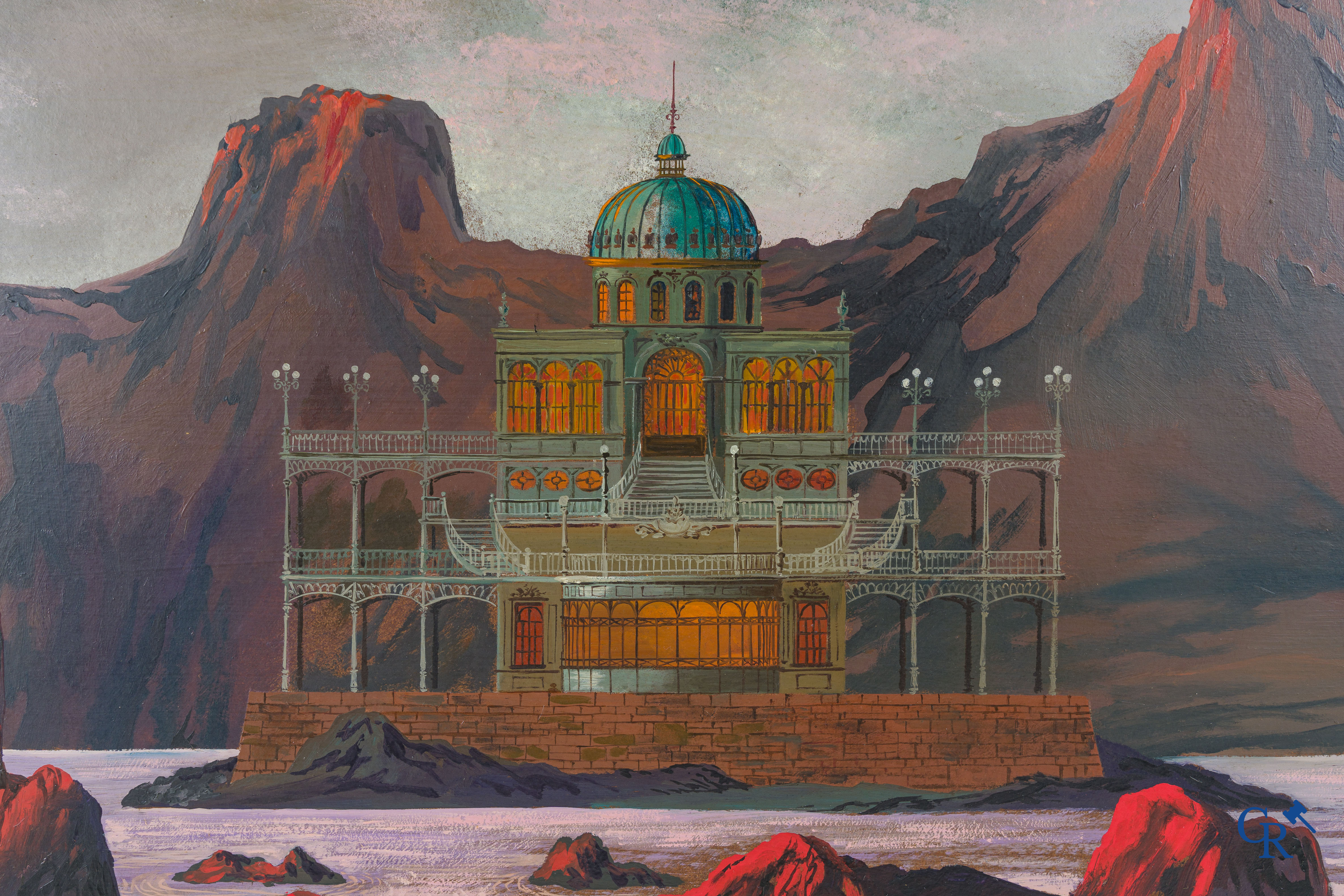 Gaston Bogaert (1918-2008) (*) "Le Lac" Olie op paneel. Gesigneerd rechtsonder.