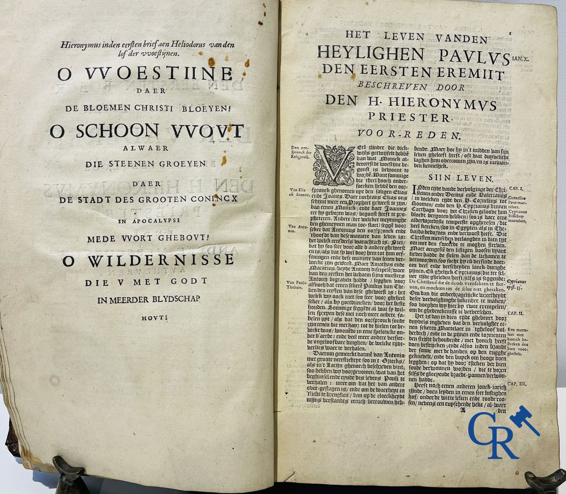 Early Printed Books: Rosweydus, Heribertus. Het Leven ende spreucken der Vaderen described by St. Jerome. 1643.