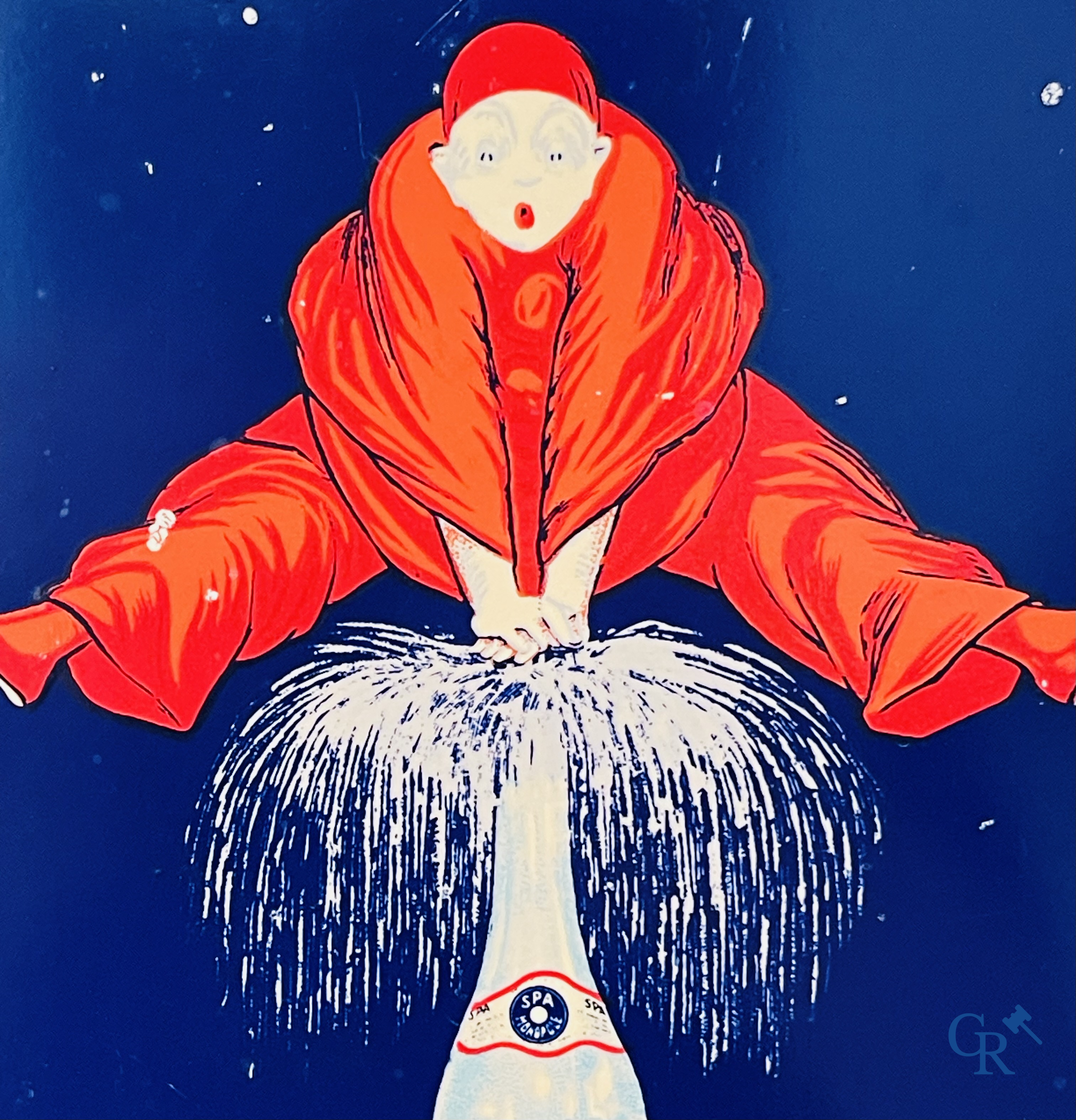 Spa, Advertising thermometer in hard plastic for Spa water. Rare younger version from the 80's. Rob. Otten. 1984.