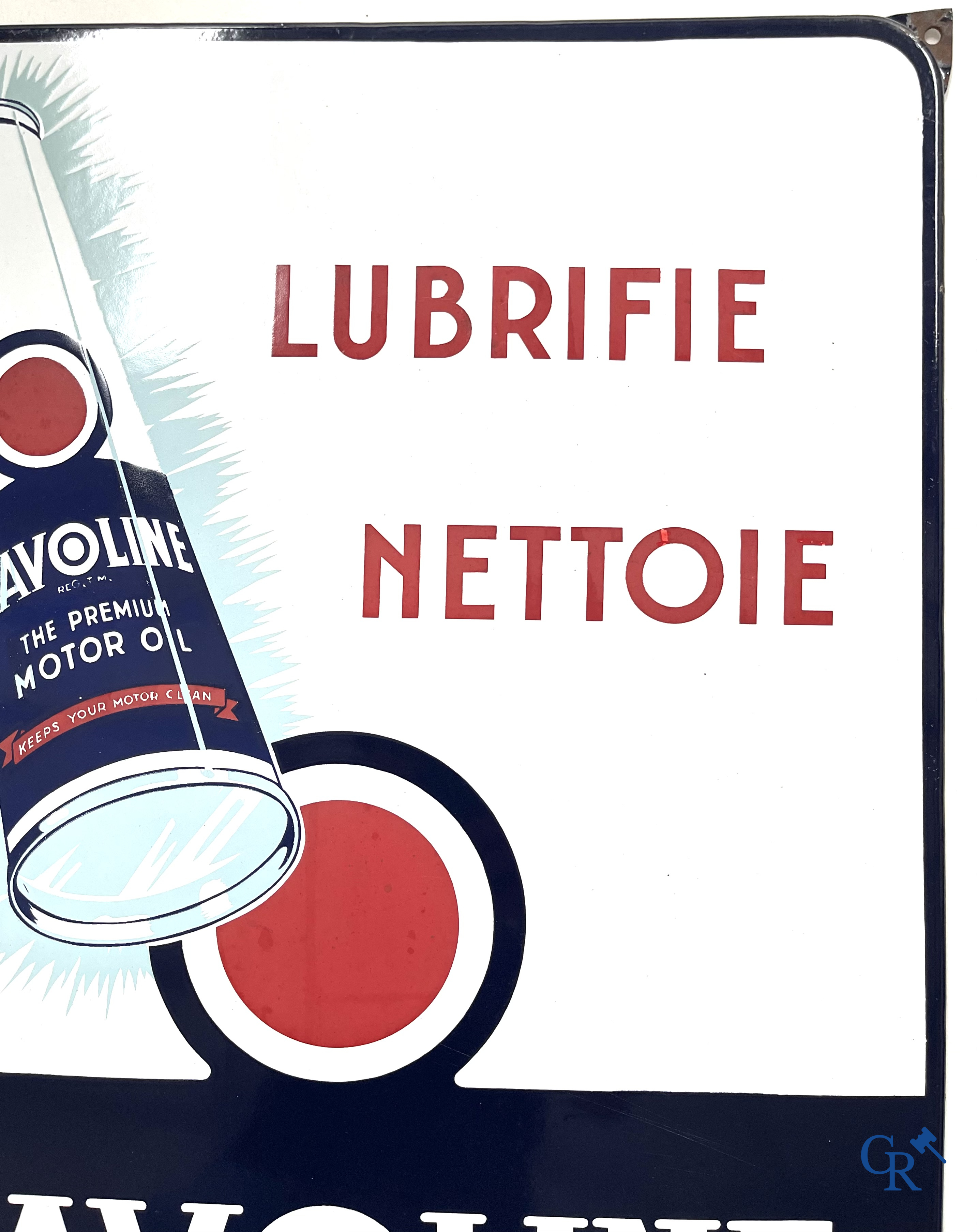 Havoline, enamel advertising sign for motor oil Havoline from the Caltex Petroleum Company. T.P. Bruxelles 1950.