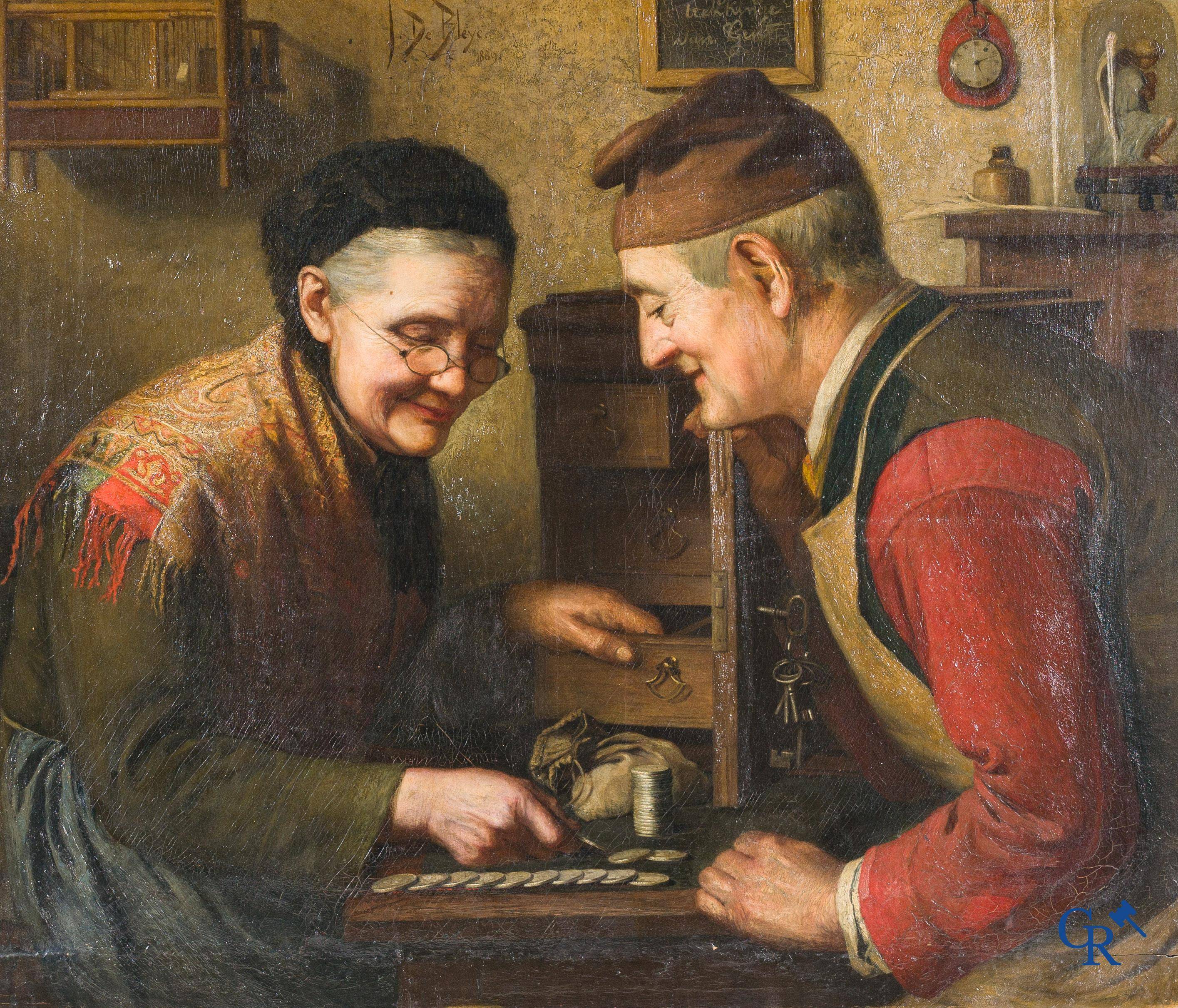 Jules De Bleye (1846-1901) Oil on canvas. Signed and dated 1889.