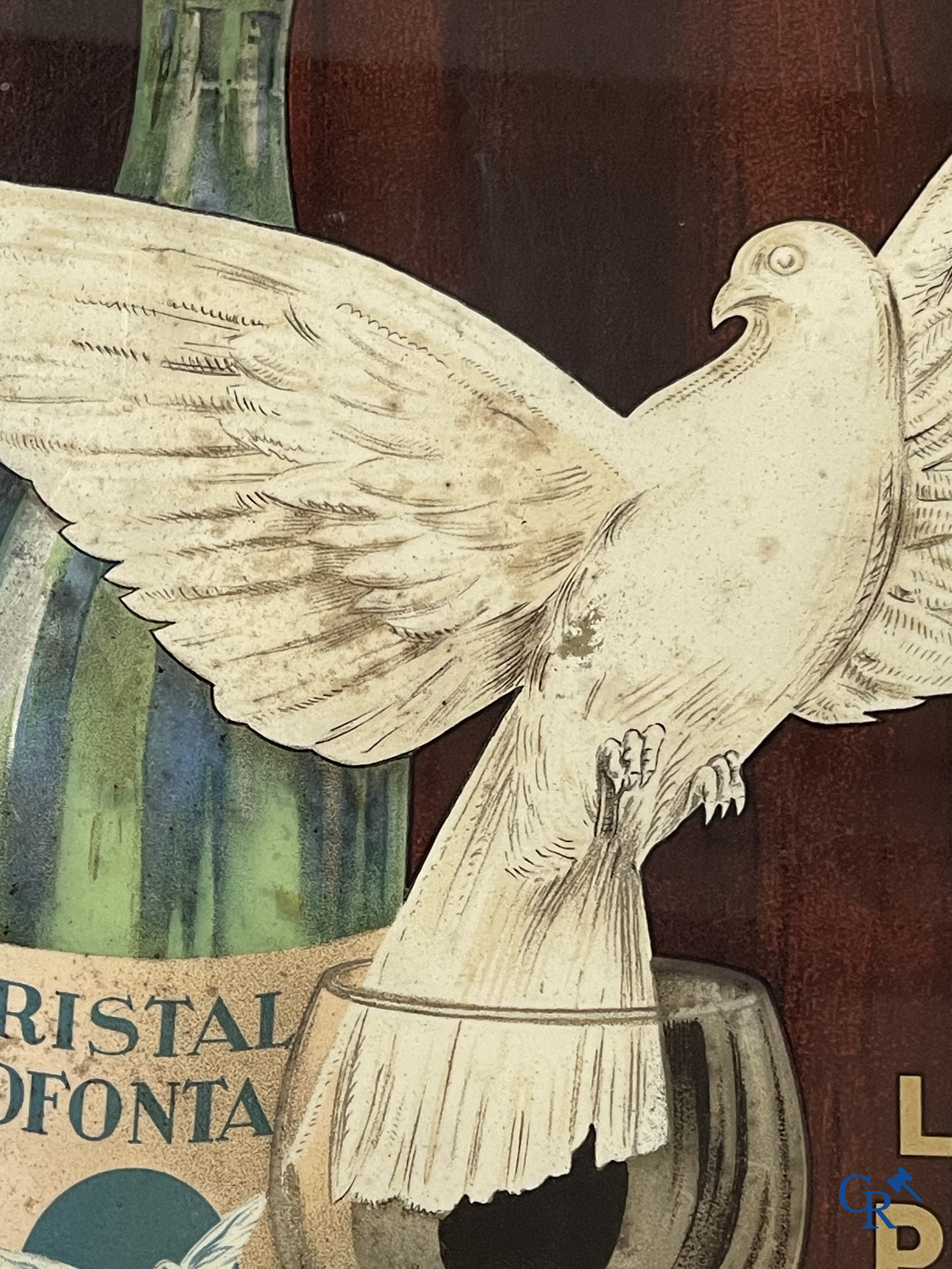 Cristal Chaudfontaine, Zeldzame publiciteit naar een ontwerp van Jean D'Ylen. Rob. Otten T.P. Bruxelles 1938.