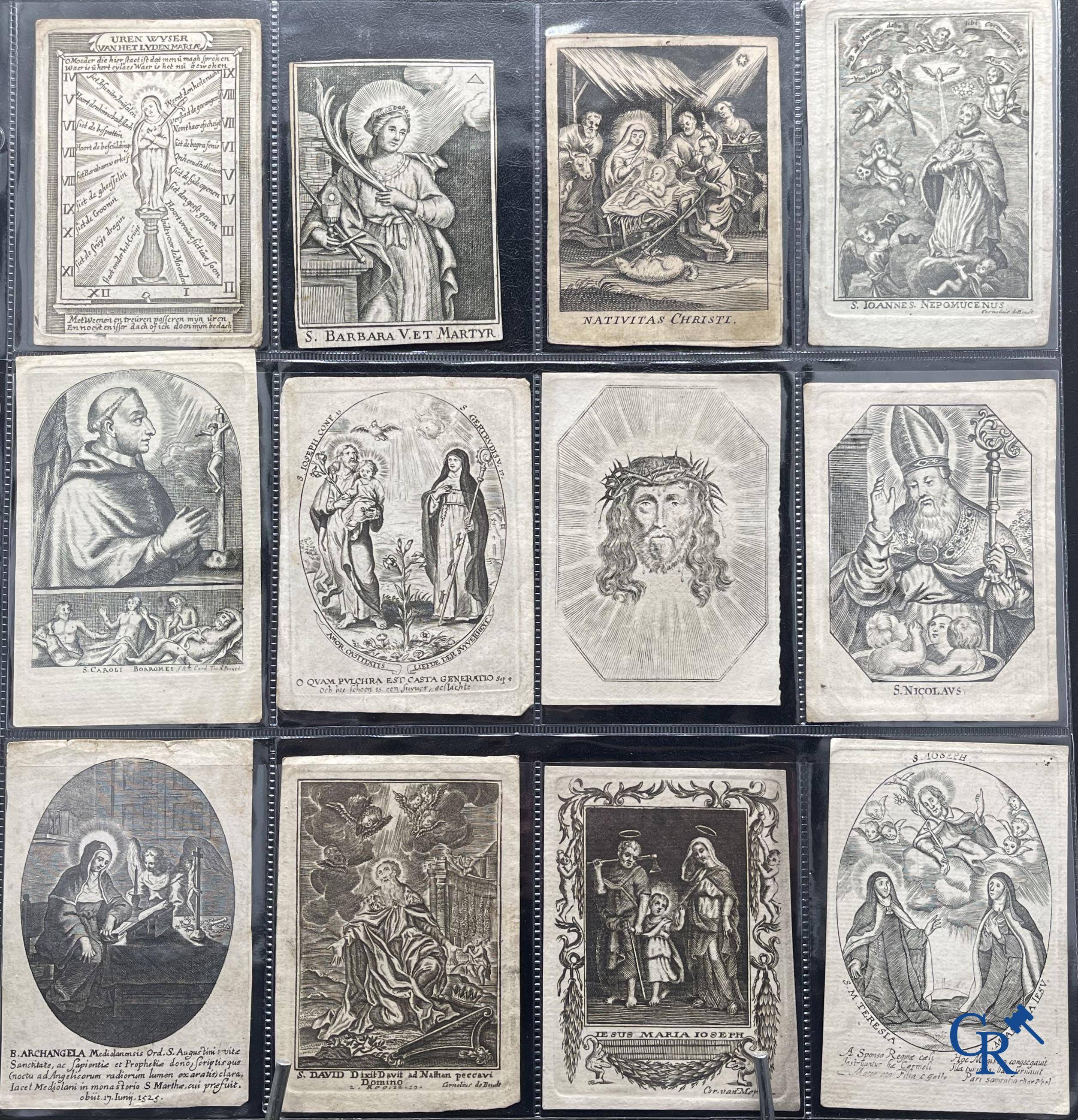 Religious objects: Important collection of pious images and devotion prints, Flanders, 17th-18th-19th centuries.