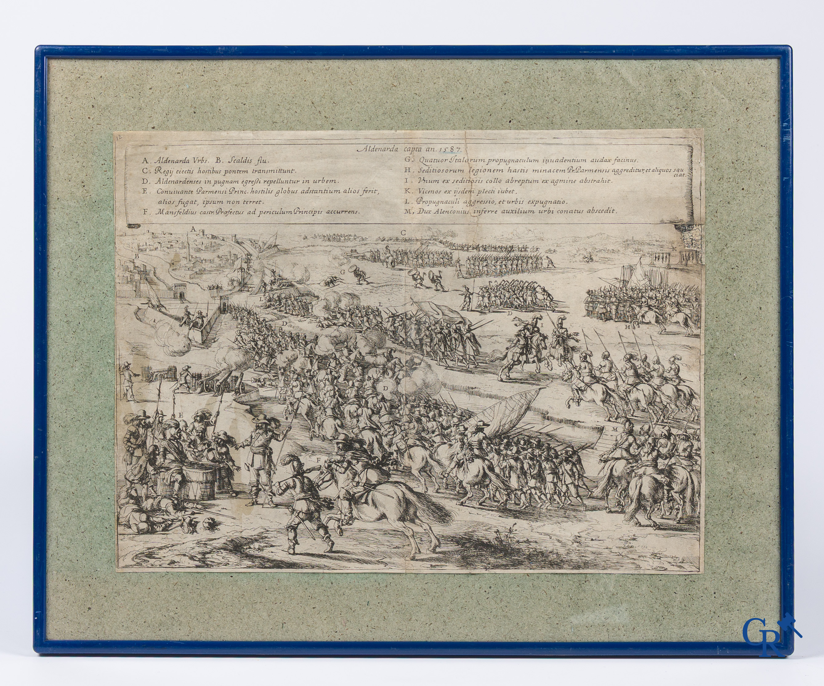 Oudenaarde, 7 antique maps, including battle plans, city and wall plans, etc. 17th-18th century.