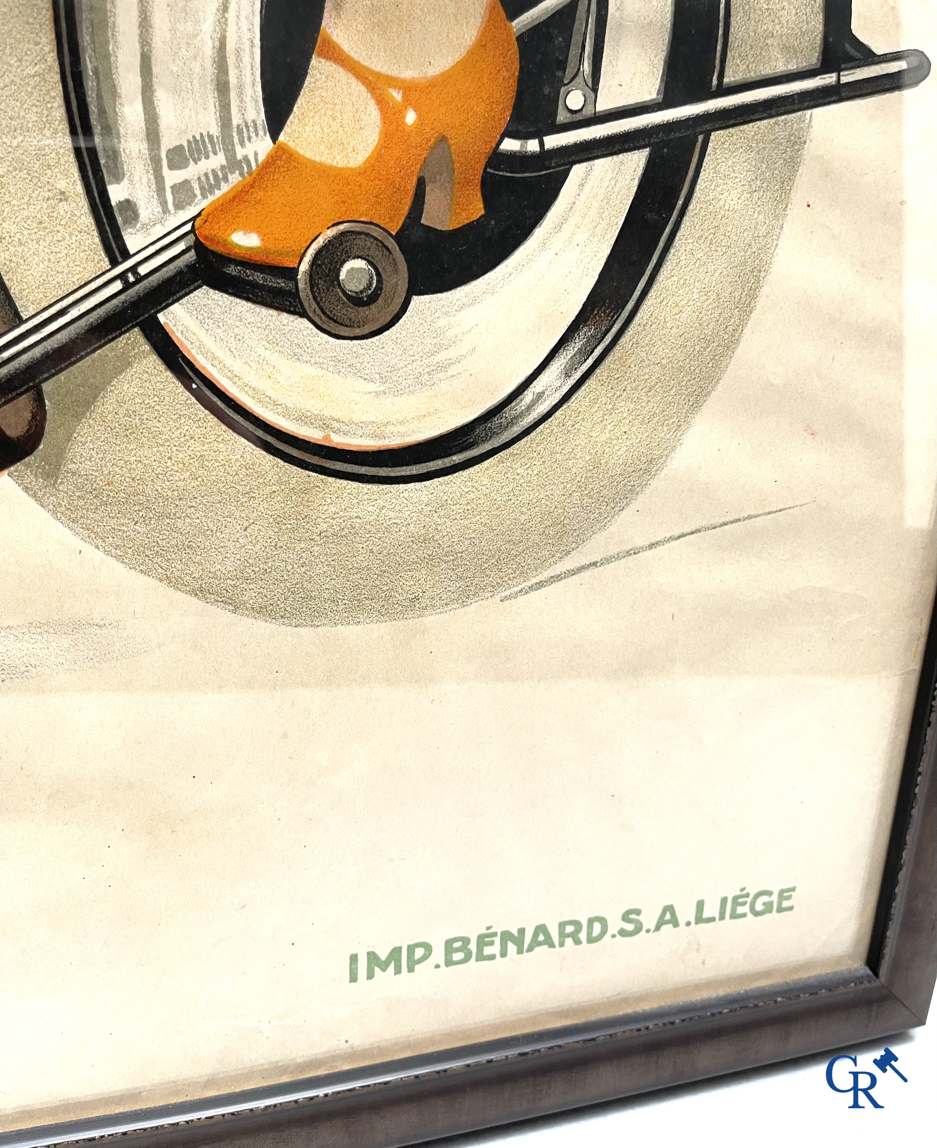 FN Motorcycle factory Herstal, Rare and original publicity poster for the FN motorcycle type Sahara. Around 1930.