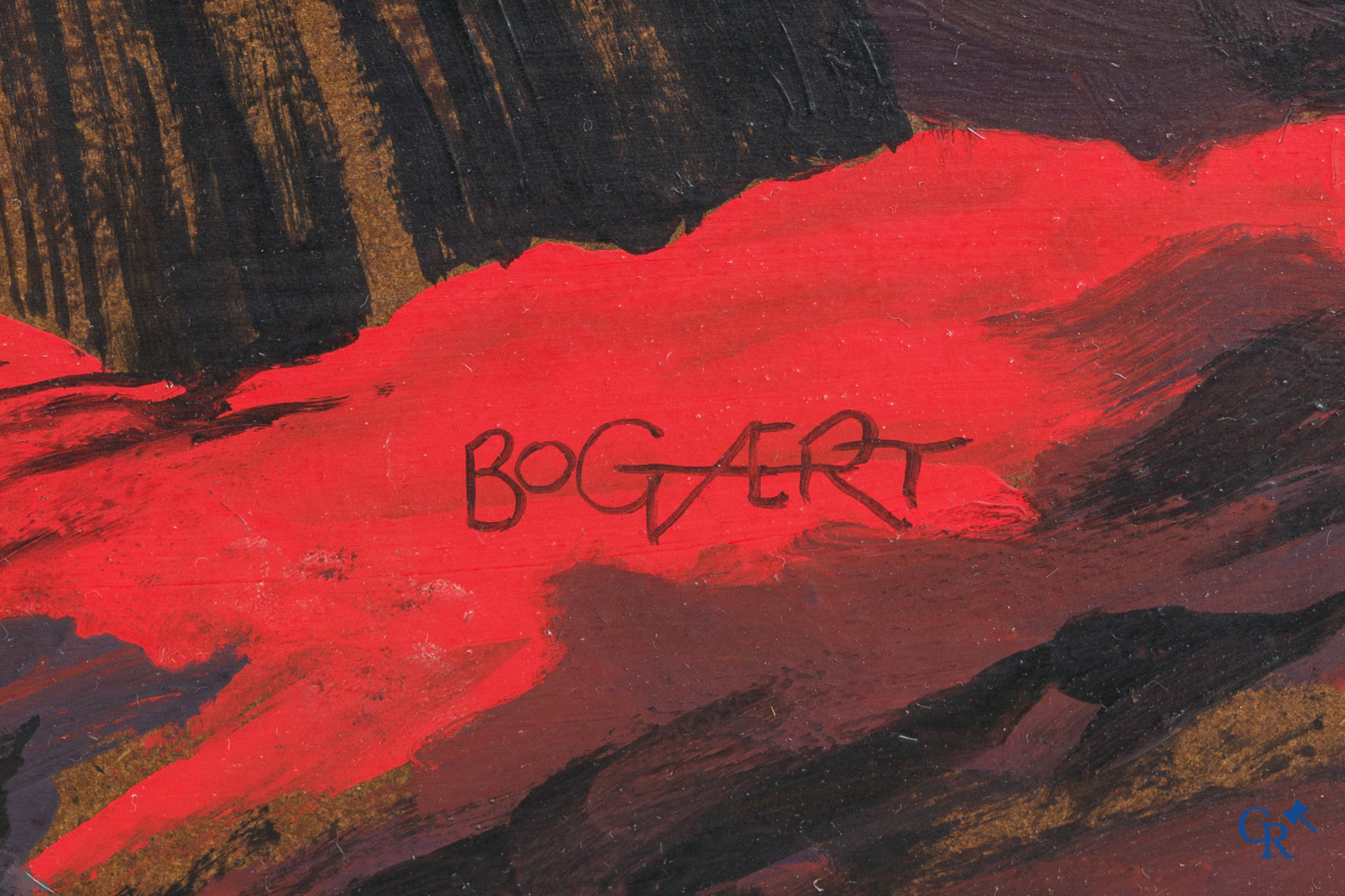 Gaston Bogaert (1918-2008) (*) "Le Lac" Olie op paneel. Gesigneerd rechtsonder.