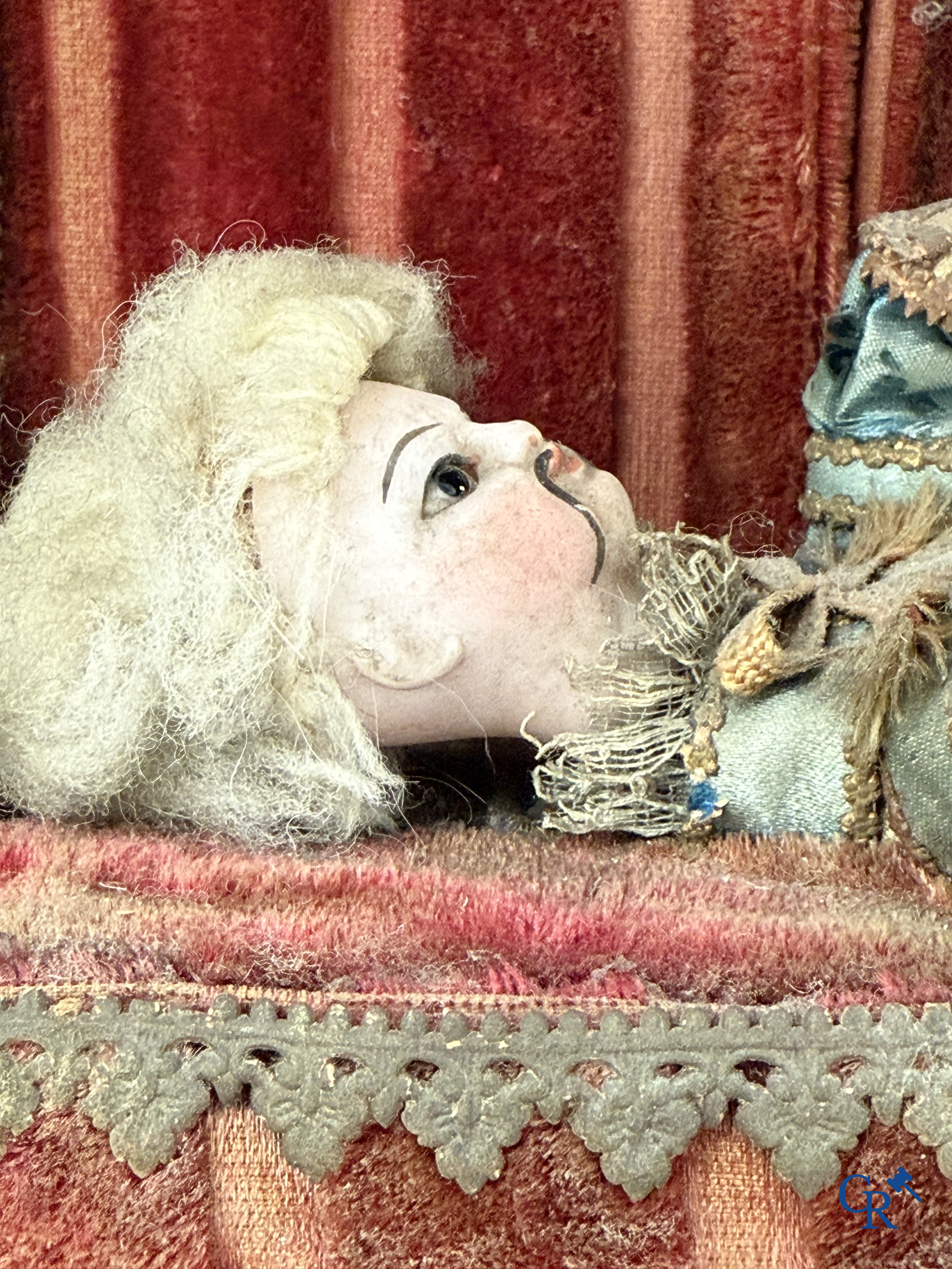 Phalibois, zeldzaam mechanisch geanimeerd diorama met jonglerende acrobaat. Frankrijk circa 1875.