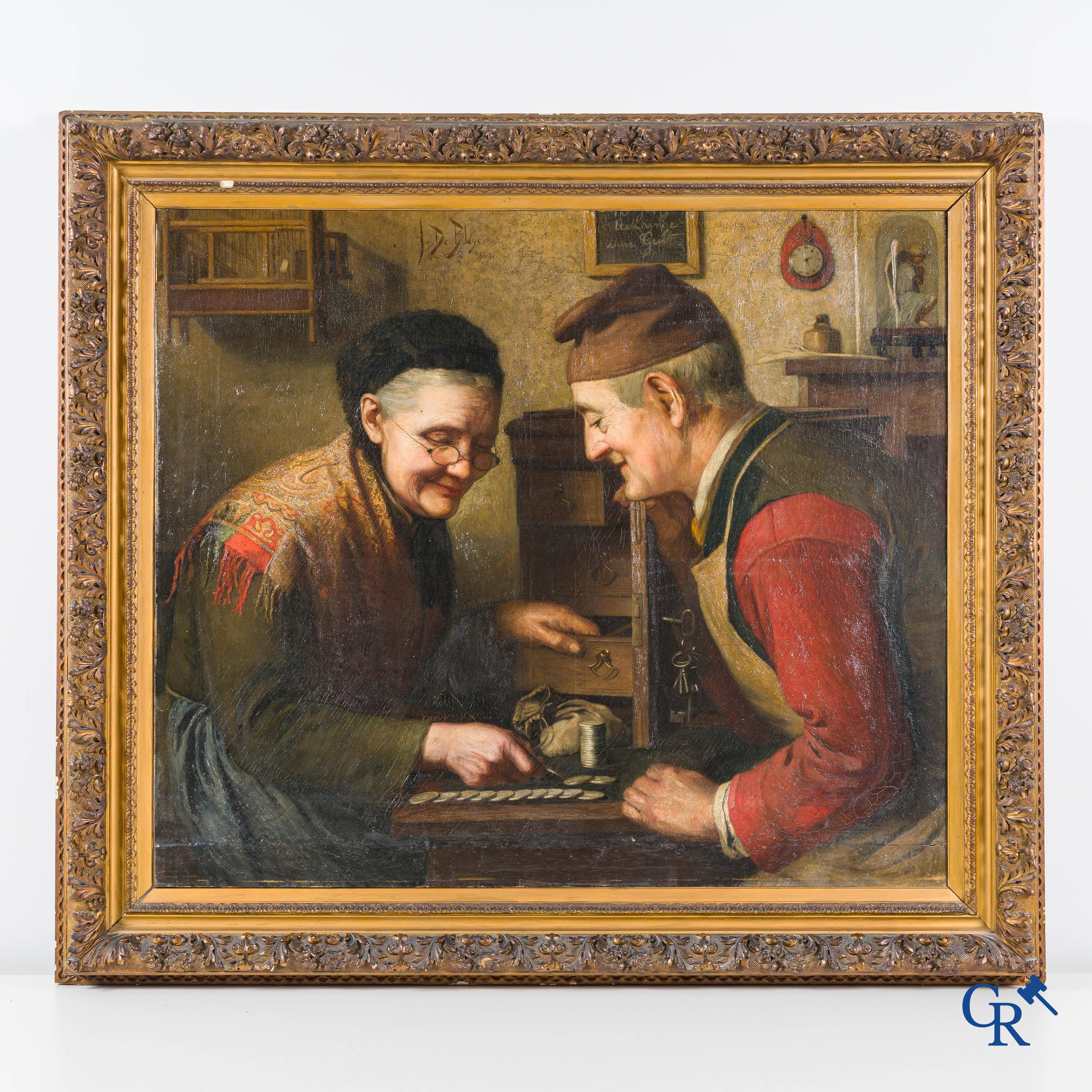 Jules De Bleye (1846-1901) Oil on canvas. Signed and dated 1889.