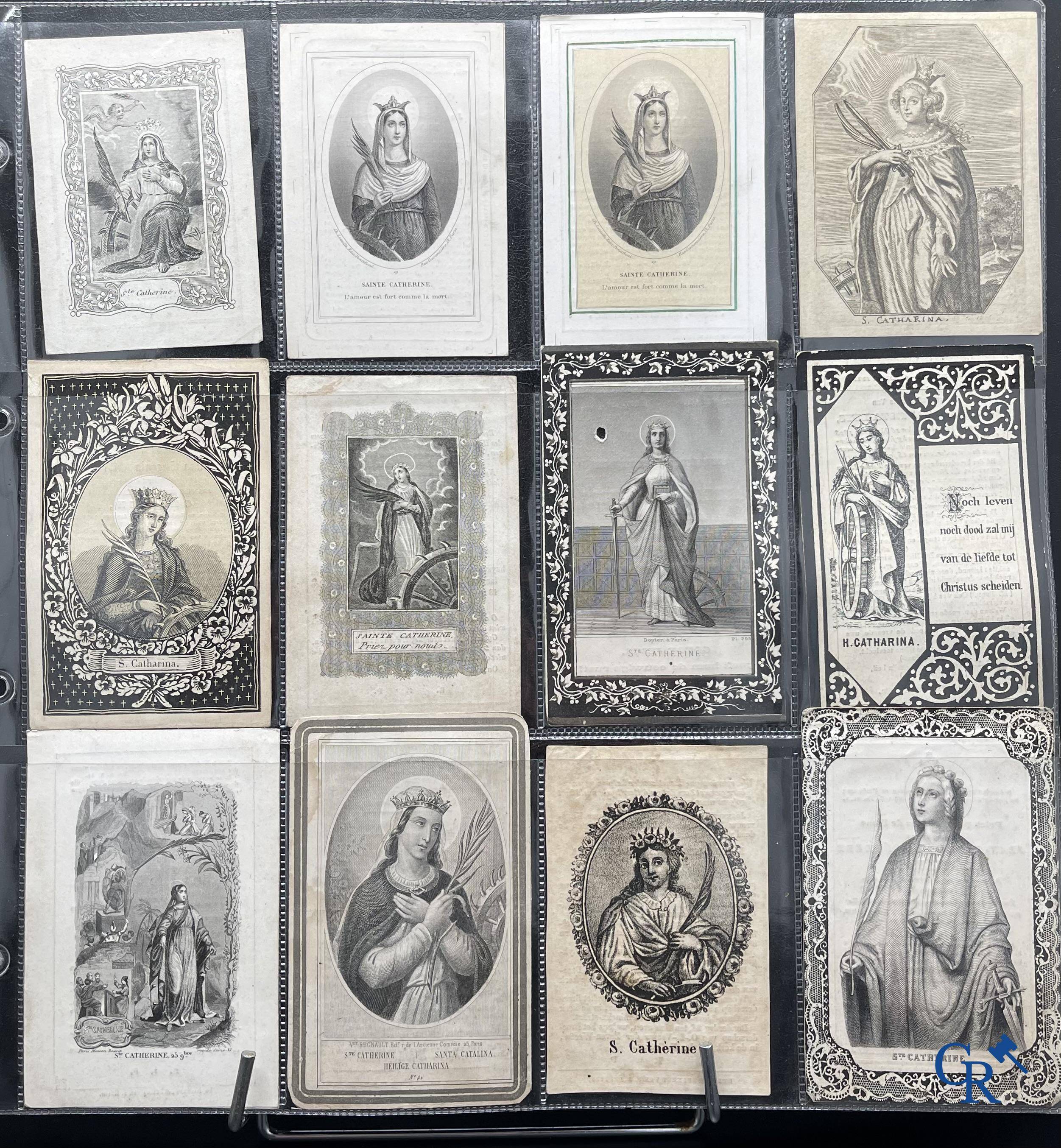 Sainte Catherine, Collection intéressante comprenant des images pieuses, canivets et des estampes de dévotion, etc. XVIIIe-XIXe et XXème siècles.
