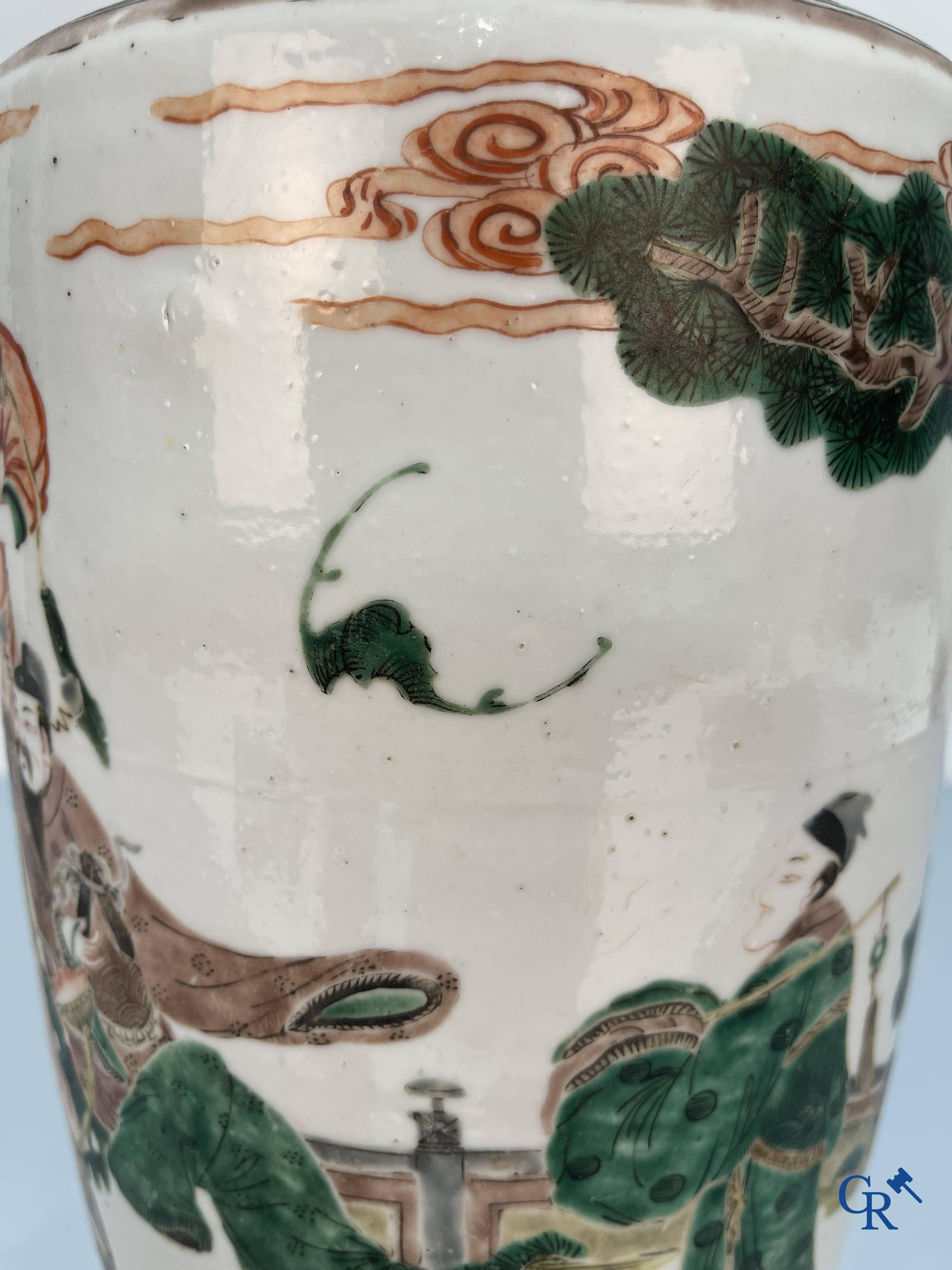 Asian Art, Chinese porcelain, a Chinese famille verte vase.