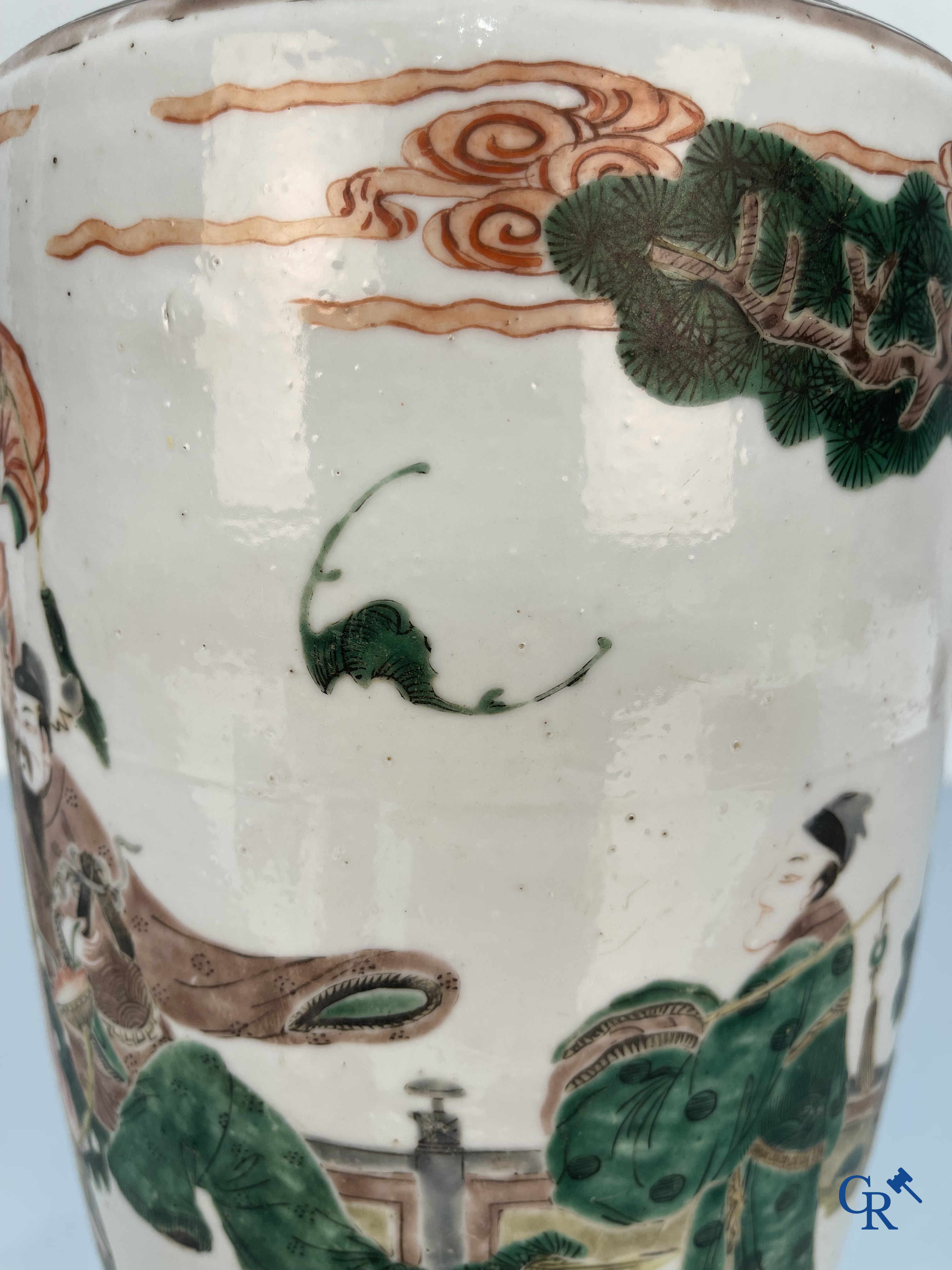 Asian Art, Chinese porcelain, a Chinese famille verte vase.