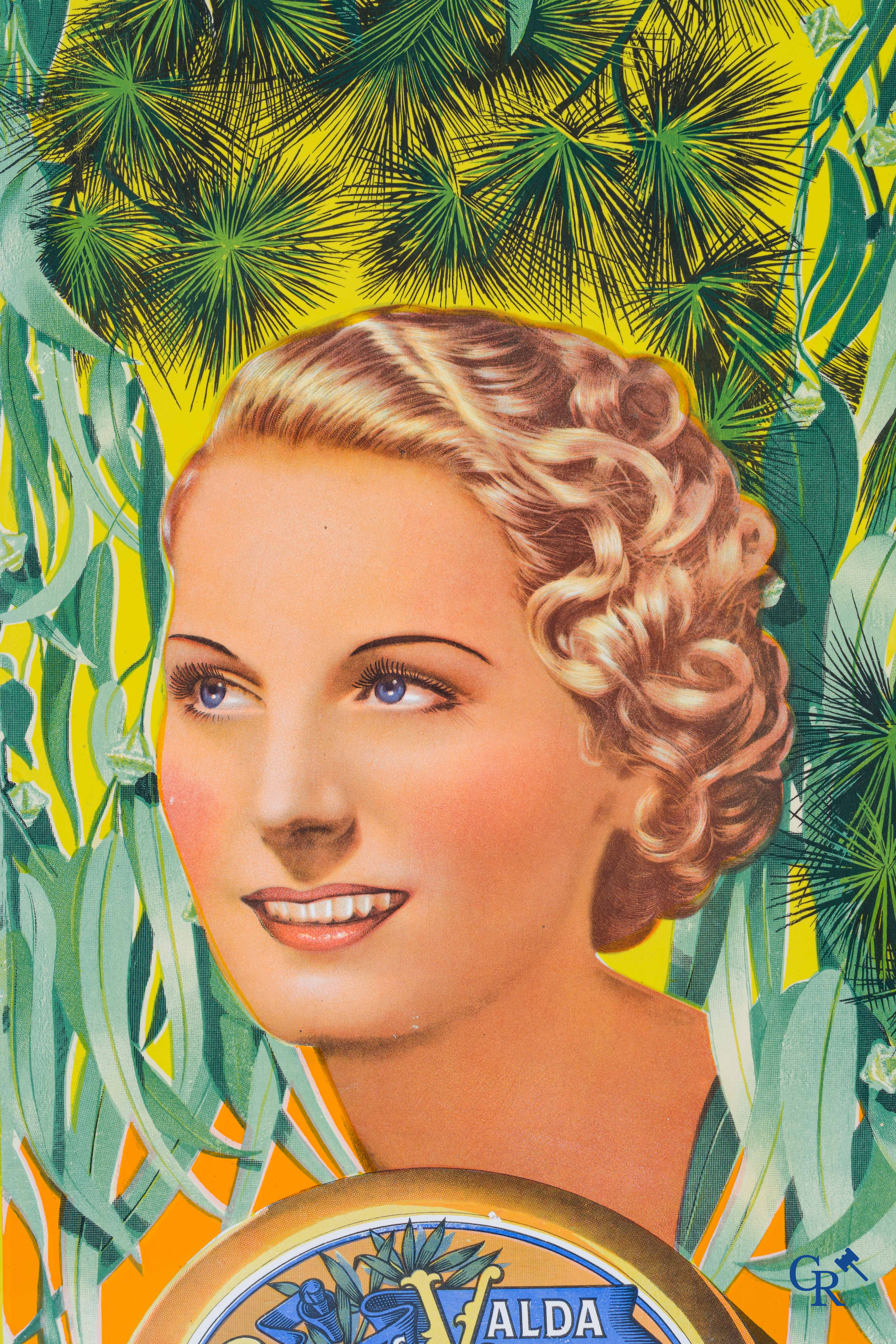 Pastilles Valda, En vente ici. Emaille reclamebord voor de Valda Pastilles. Emaillerie Alsacienne.