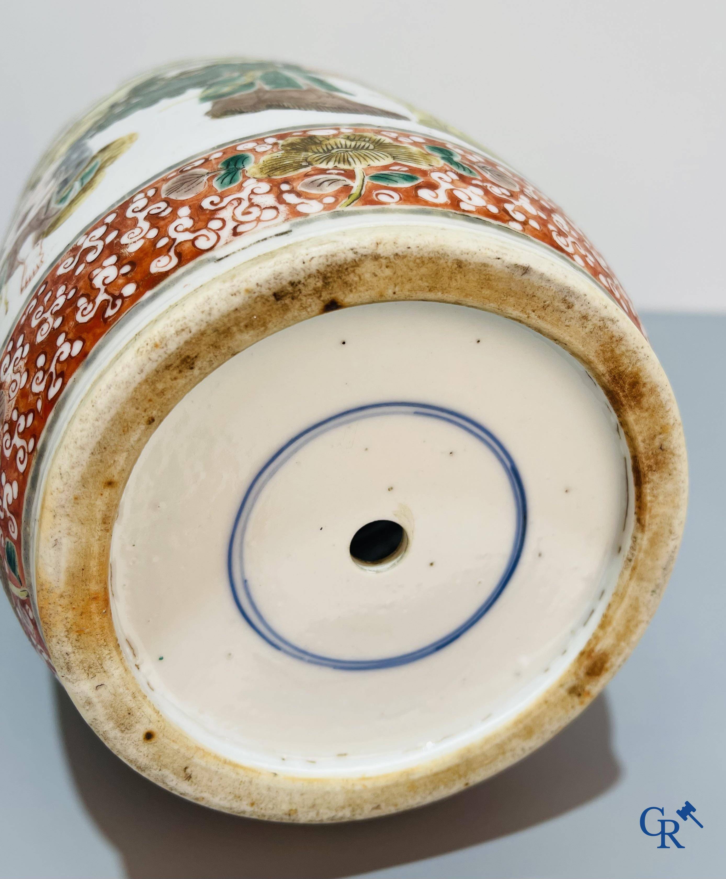 Asian Art, Chinese porcelain, a Chinese famille verte vase.