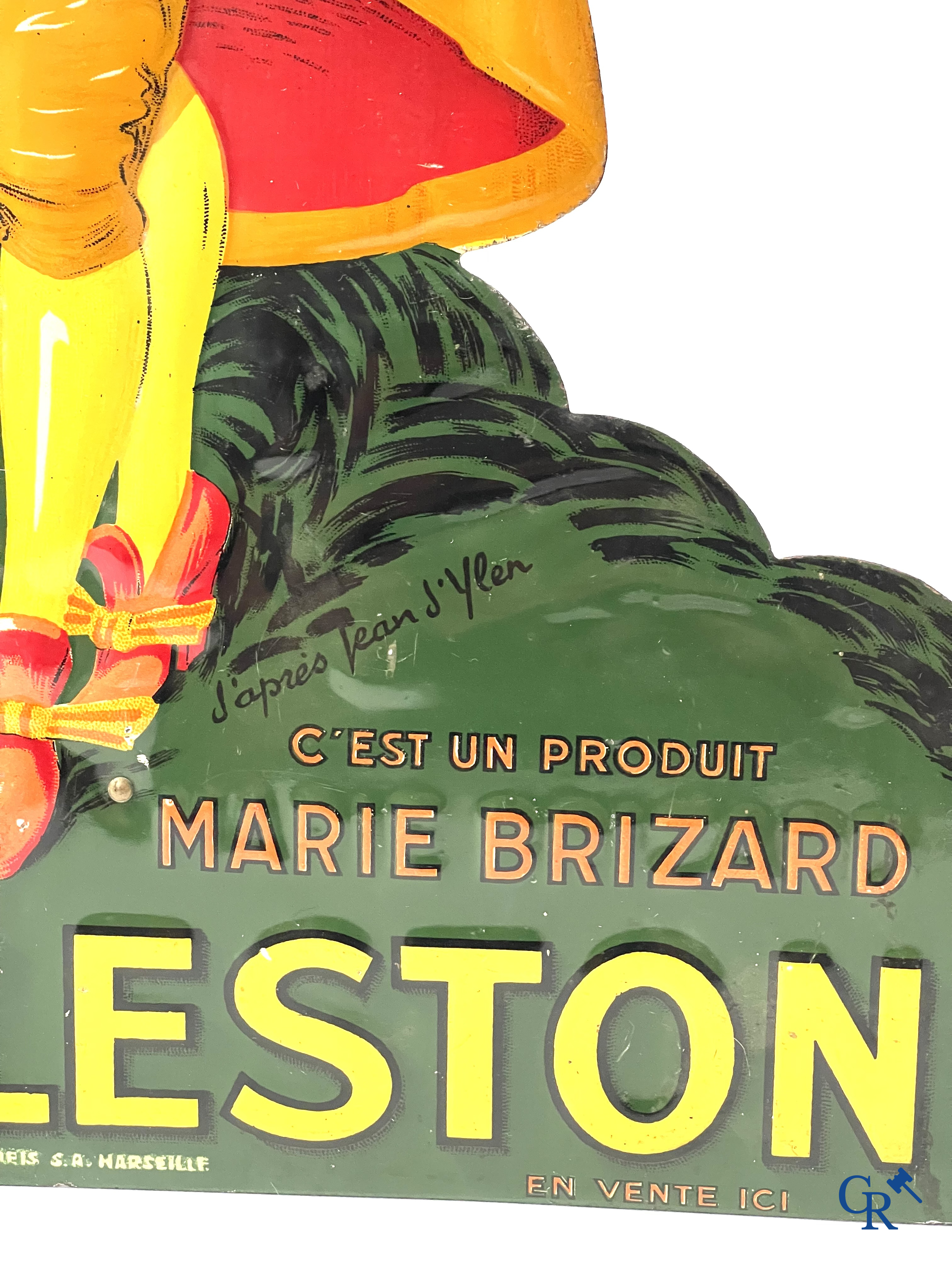 Jean D'Ylen, Publiciteit in bedrukt blik voor Rhum Charleston van Marie Brizard.