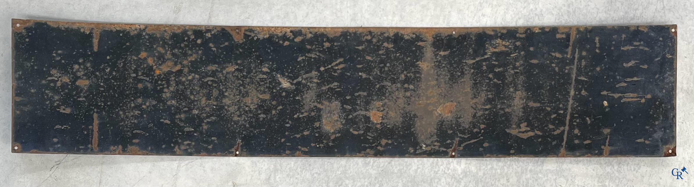 Emaille bord voor het aangeven van een weegbrug.