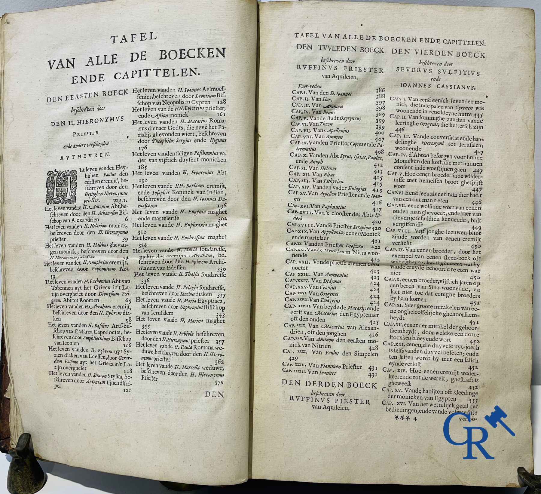 Early Printed Books: Rosweydus, Heribertus. Het Leven ende spreucken der Vaderen described by St. Jerome. 1643.