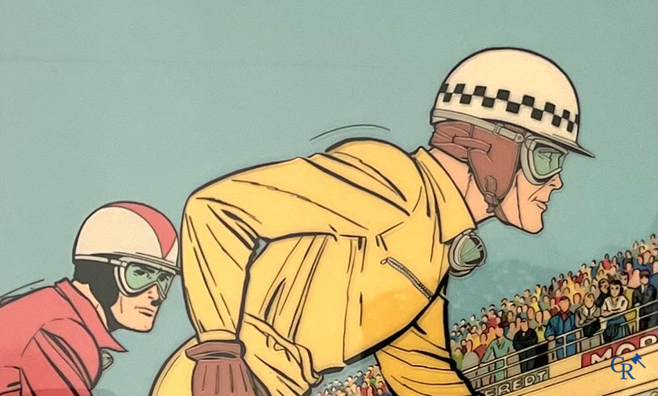 Jean Graton (d'àprès) Michel Vaillant, cover of the album "Le Grand Défi". Three-dimensional printing process element.