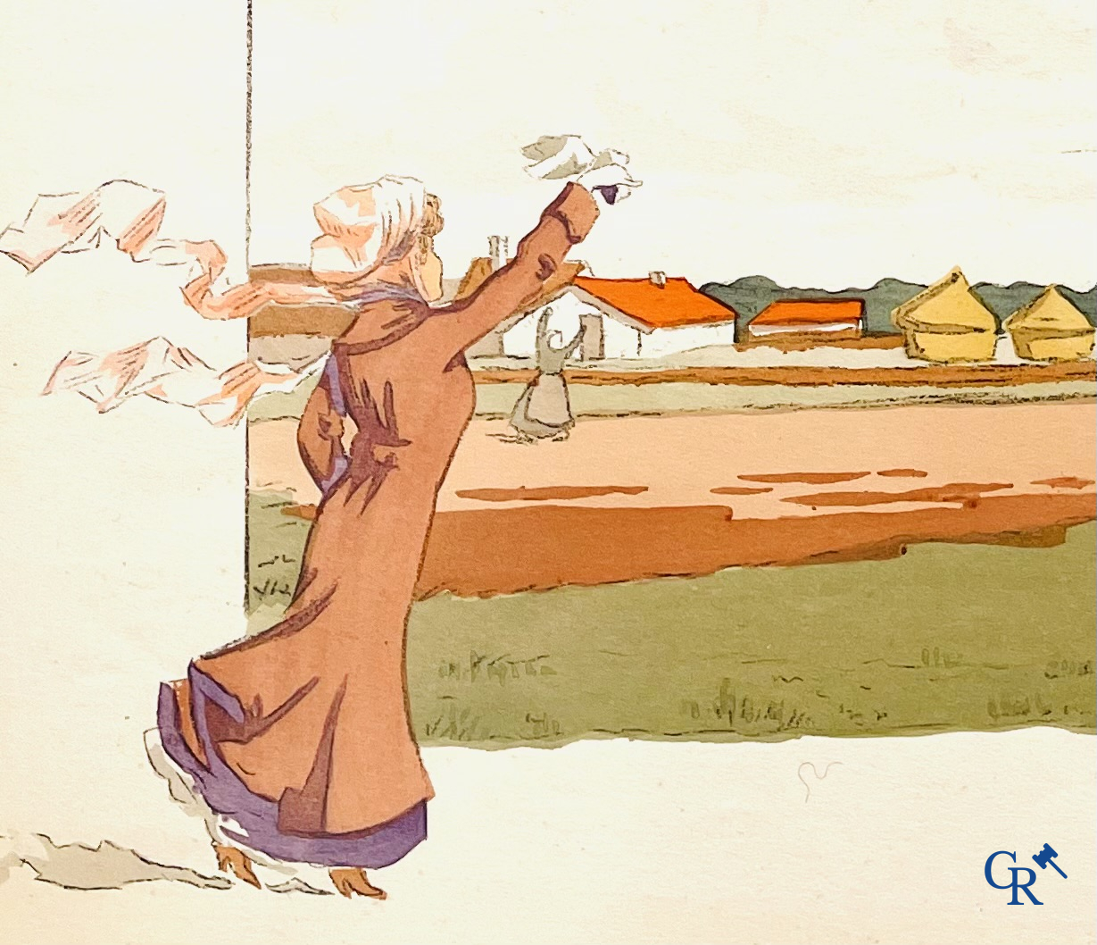 Georges Geo-Bric, Colours lithography. Emile Dubonnet, le gagnant sur monoplan Tellier. Mabileau Paris 1910.