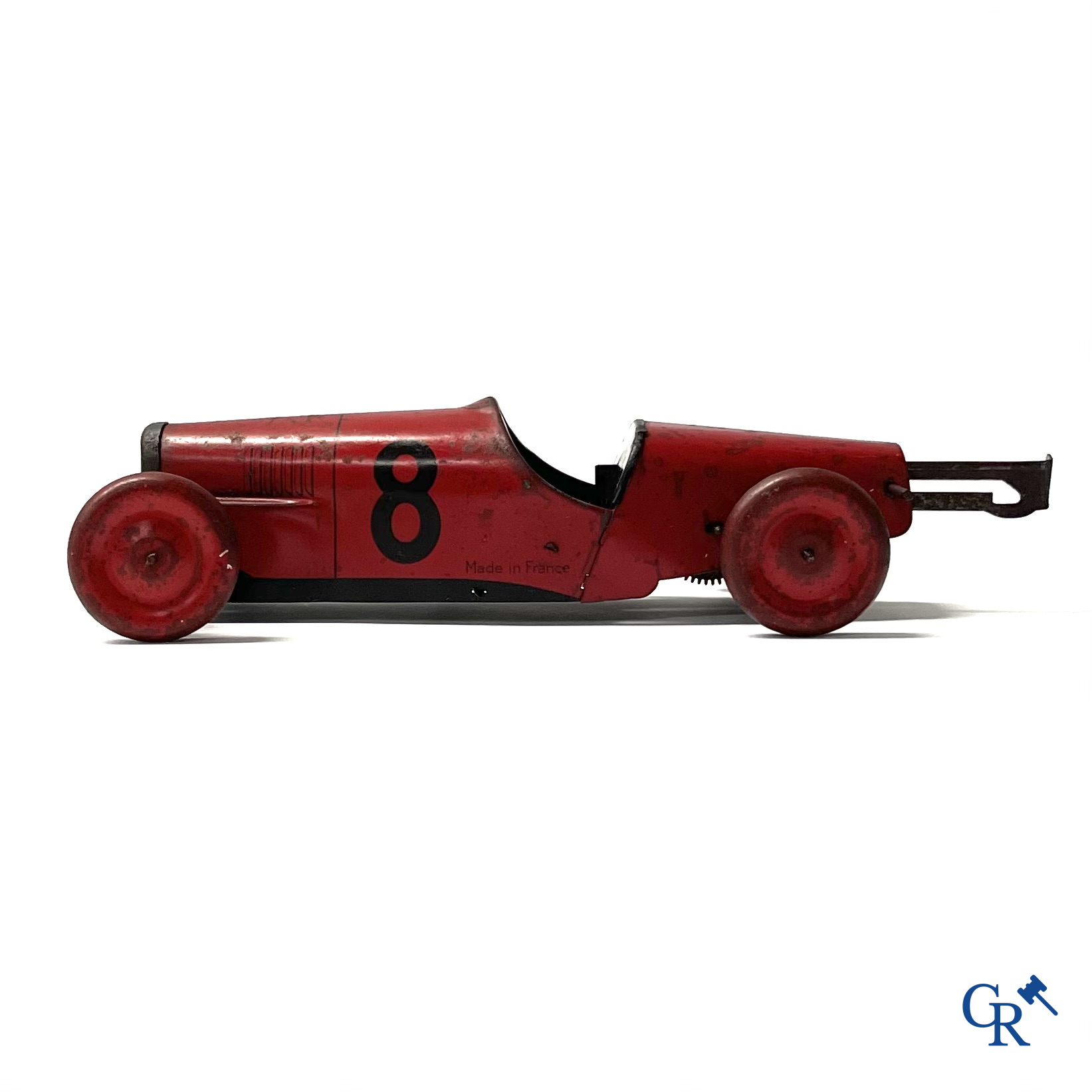 Mechanisch speelgoed, Vébé Paris, Made in France. Een blikken auto 1911 Model T Ford Racer.