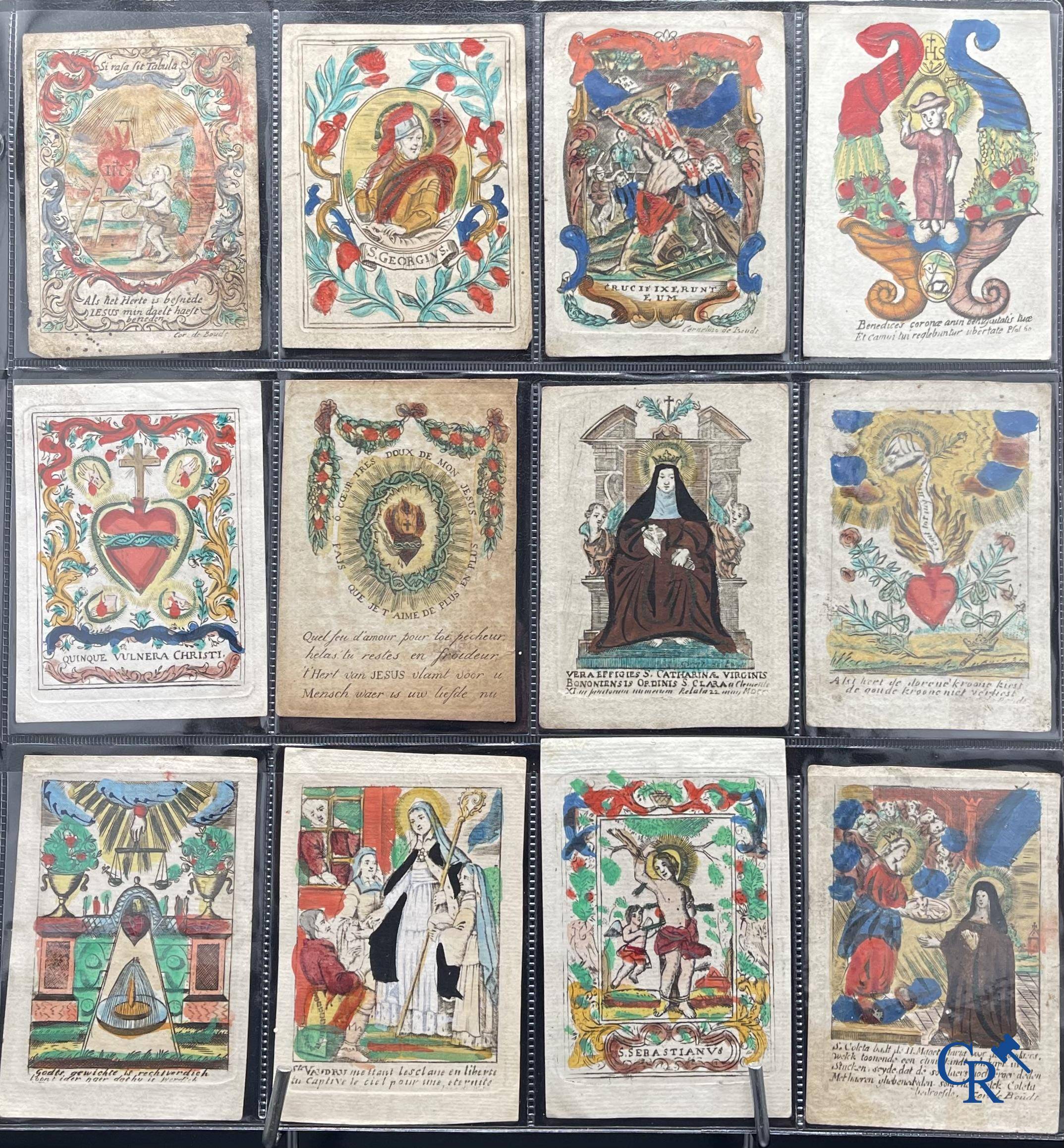 Religious objects: Important collection of pious images and devotion prints, Flanders, 17th-18th-19th centuries.