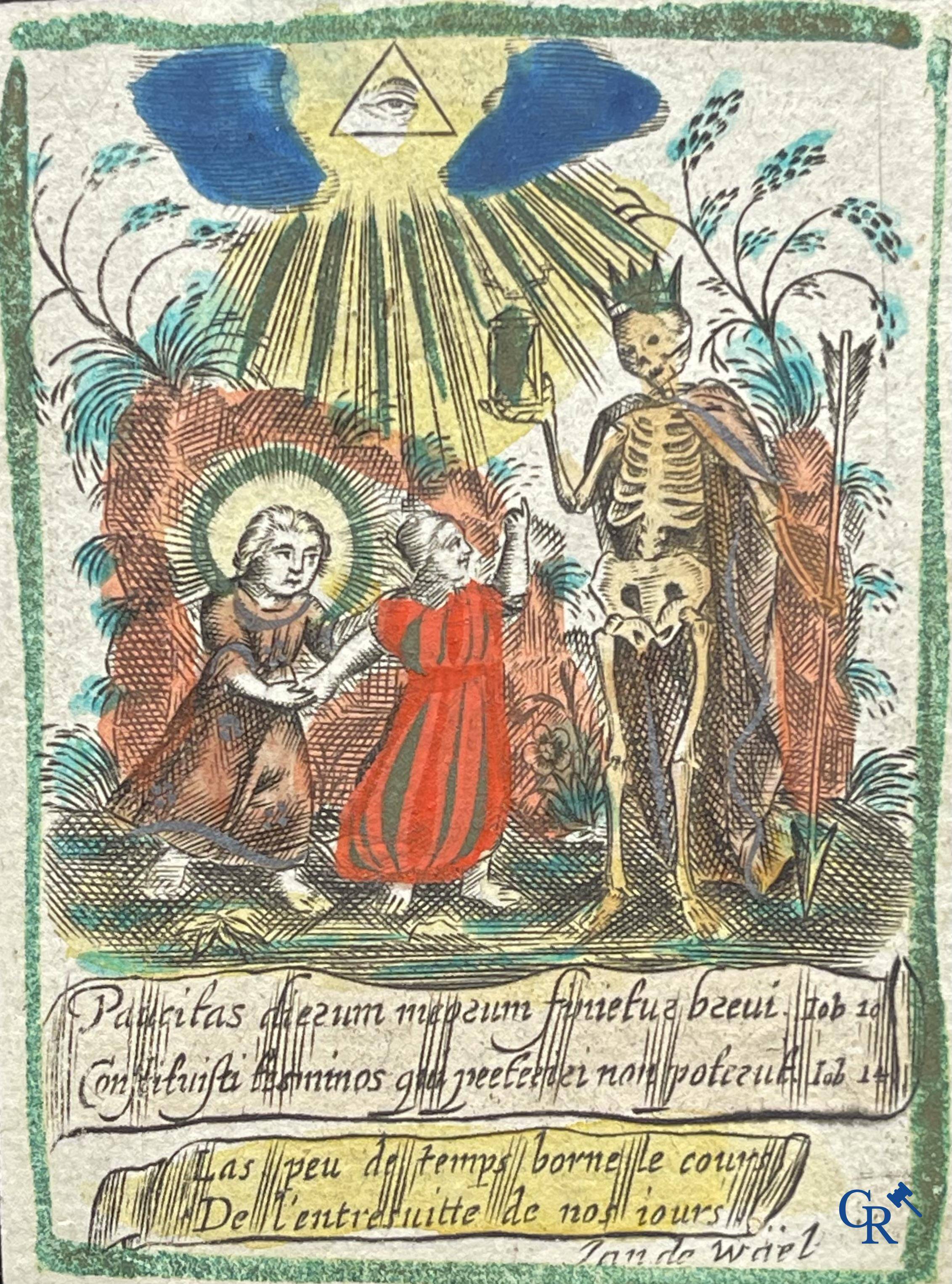 Religious objects: Important collection of pious images and devotion prints, Flanders, 17th-18th-19th centuries.