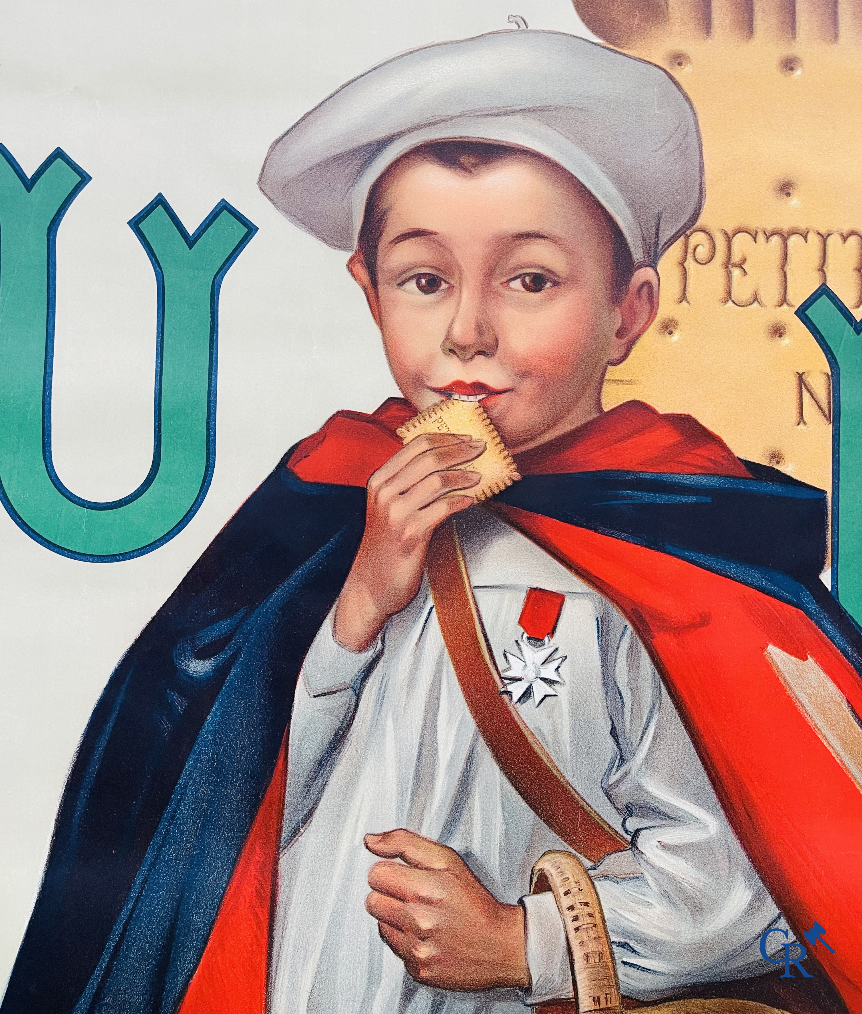 Firmin Bouisset (1859-1925) LU, biscuits Lefèvre-Utile. Lithographie publicitaire pour Petit-Beurre. Daude Frères-Paris.