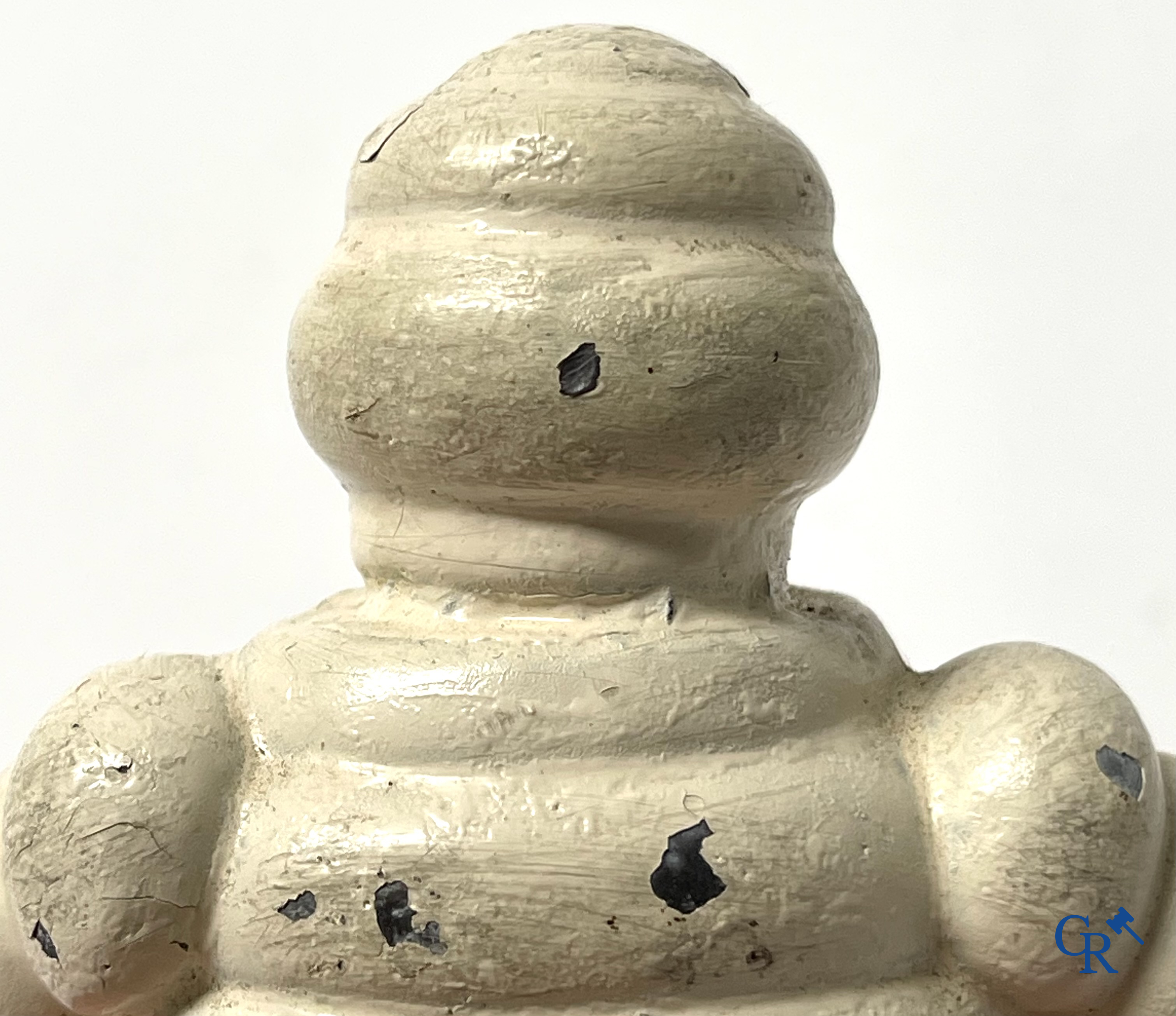 Michelin, a Bibendum in painted lead, original version. 1950's.