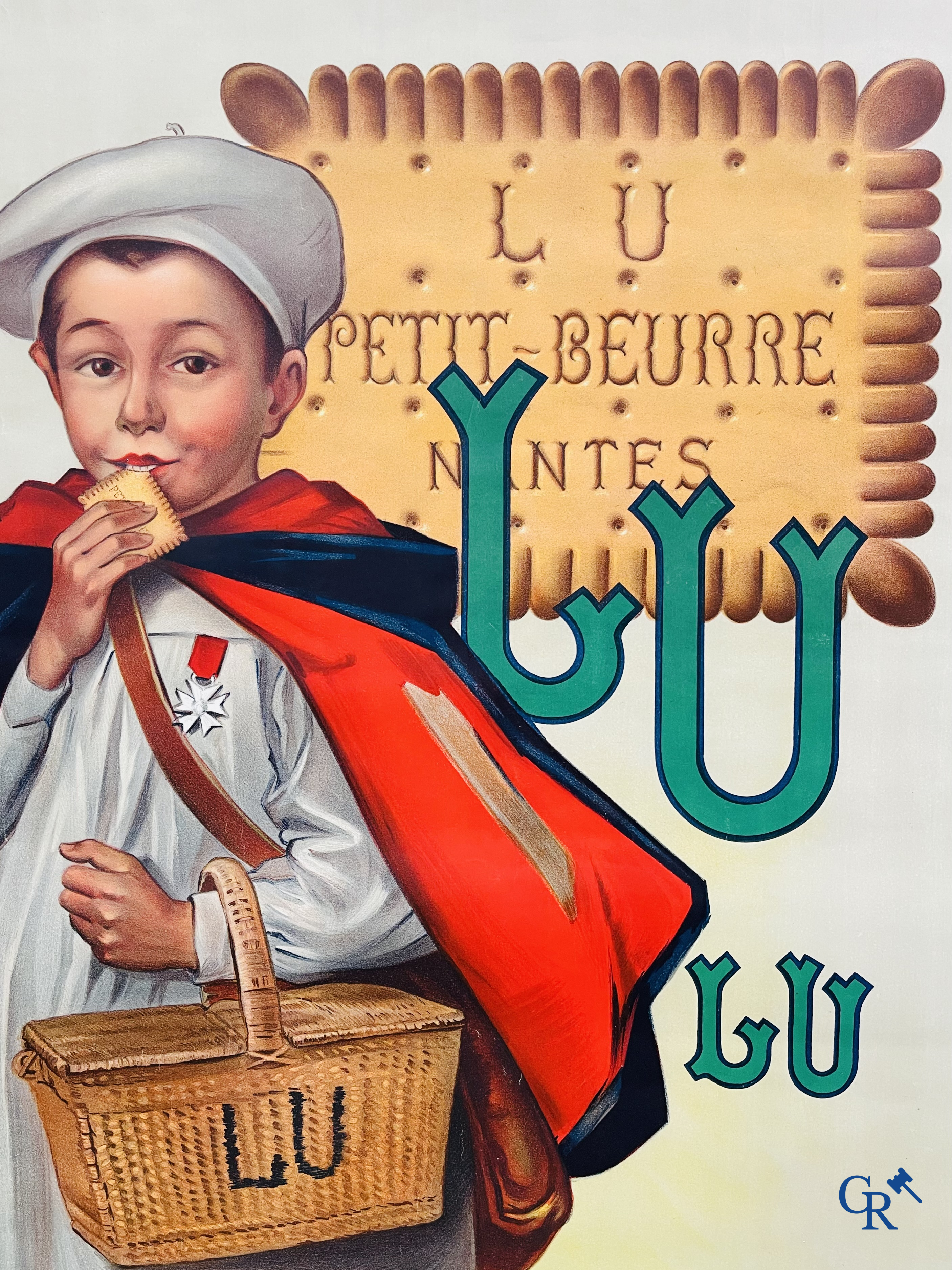 Firmin Bouisset (1859-1925) LU, biscuits Lefèvre-Utile. Lithographie publicitaire pour Petit-Beurre. Daude Frères-Paris.