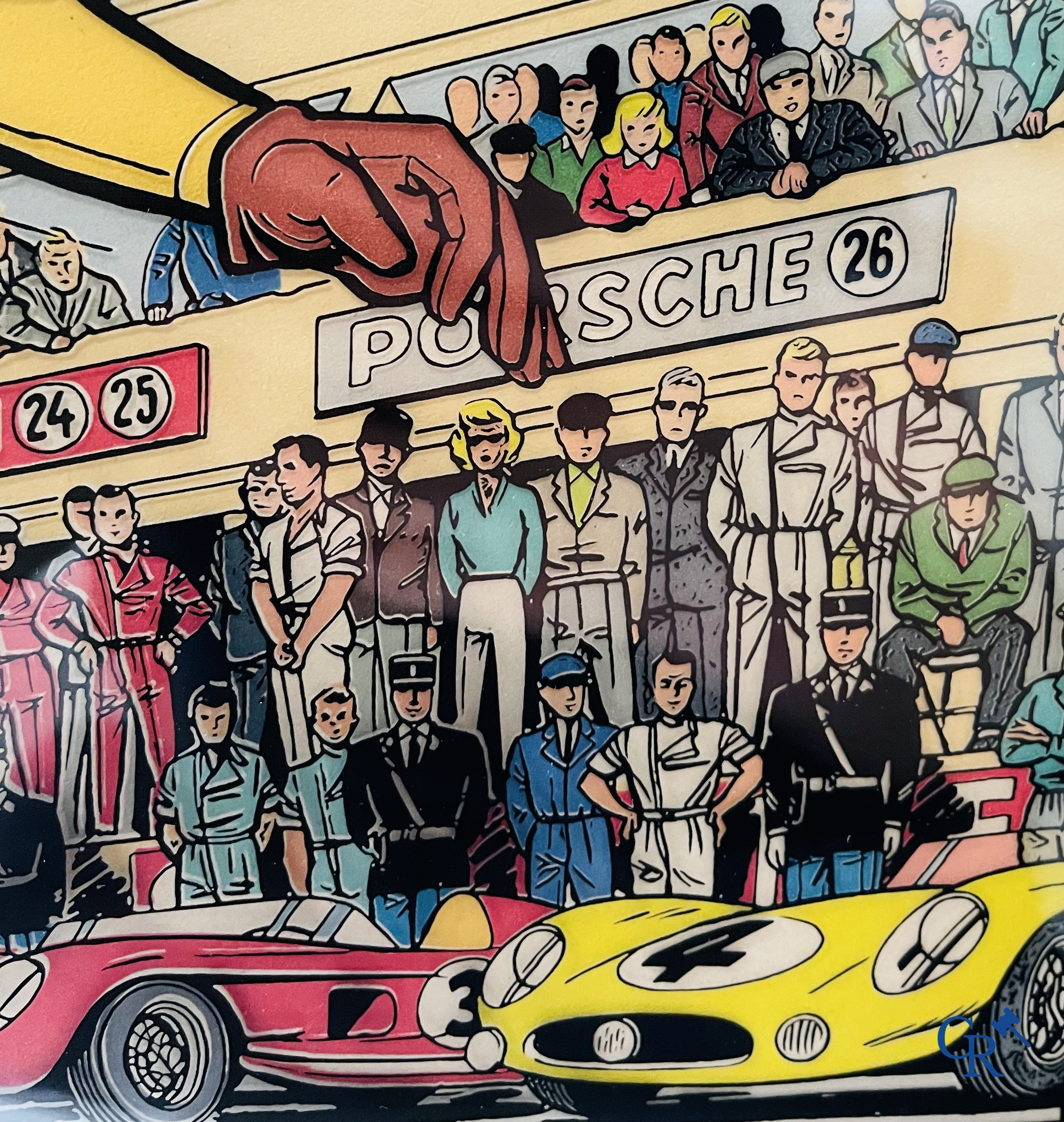 Jean Graton (d'àprès) Michel Vaillant, cover of the album "Le Grand Défi". Three-dimensional printing process element.