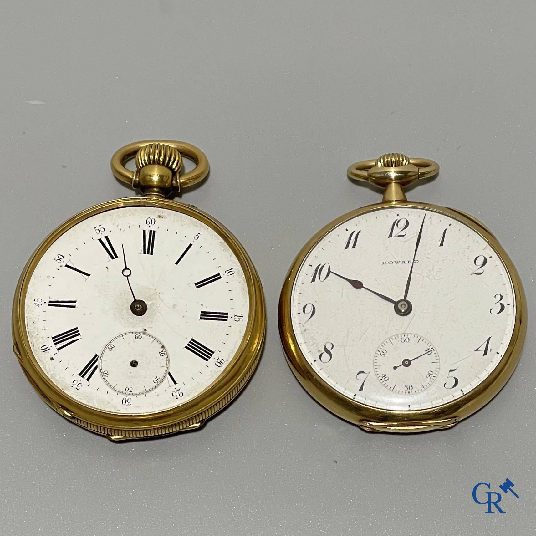 Watches, 2 gold pocket watches.