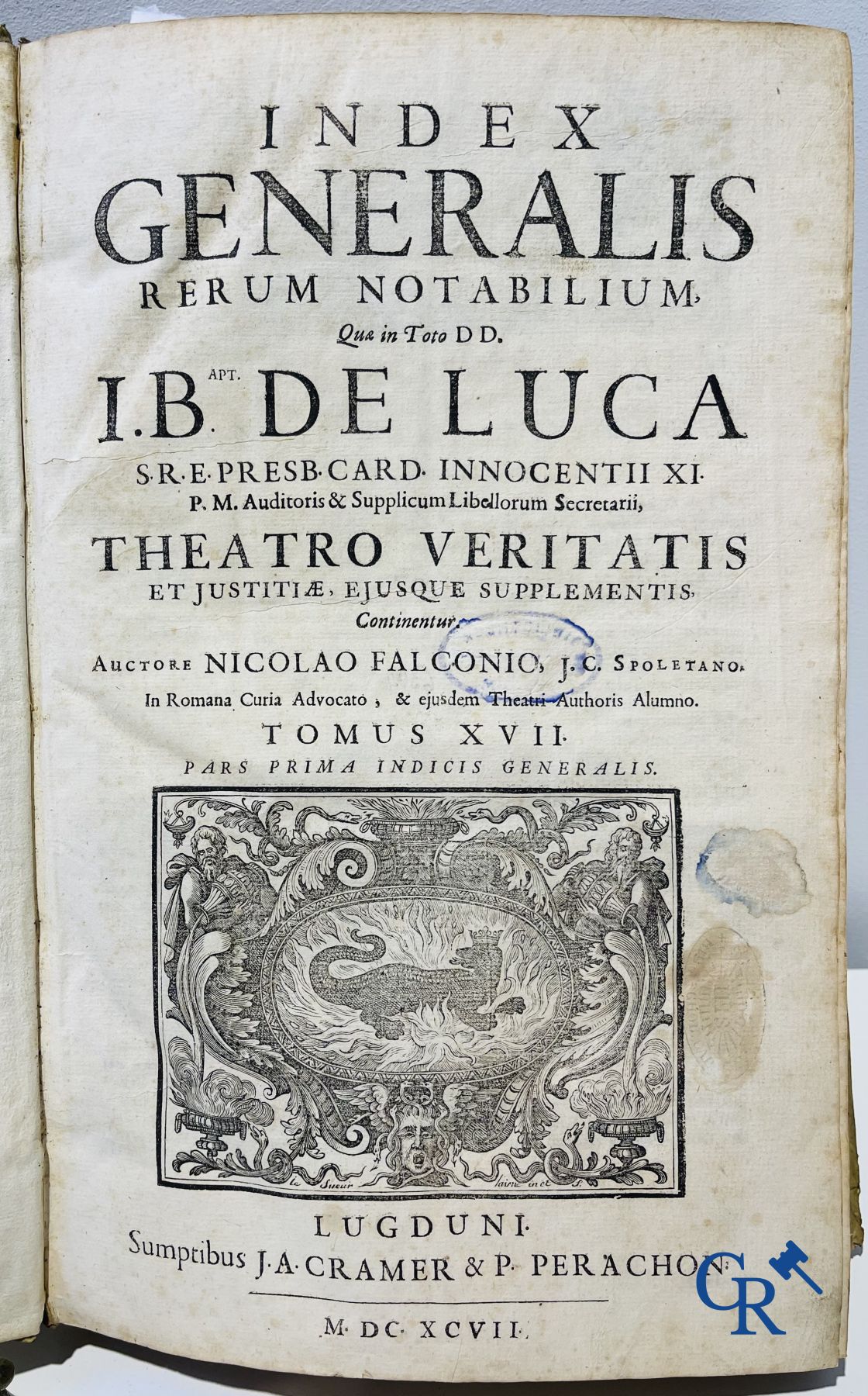 Early printed books: Giovanni Battista de Luca, Theatrum veritatis et justitiae. J.A. Cramer & Philibert Perachon. 1697.