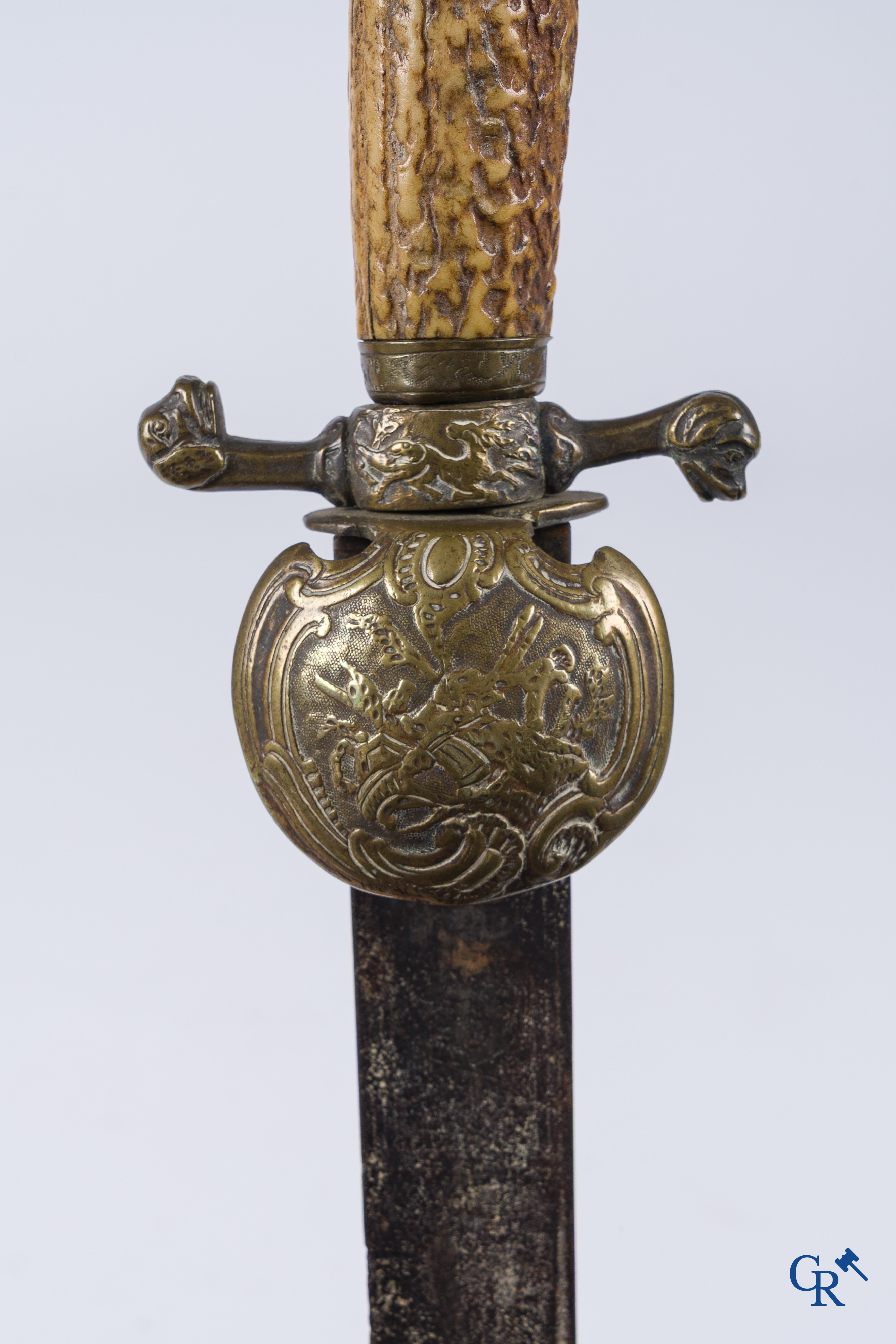 An antique hunting dagger and a sword. 17th-18th century.