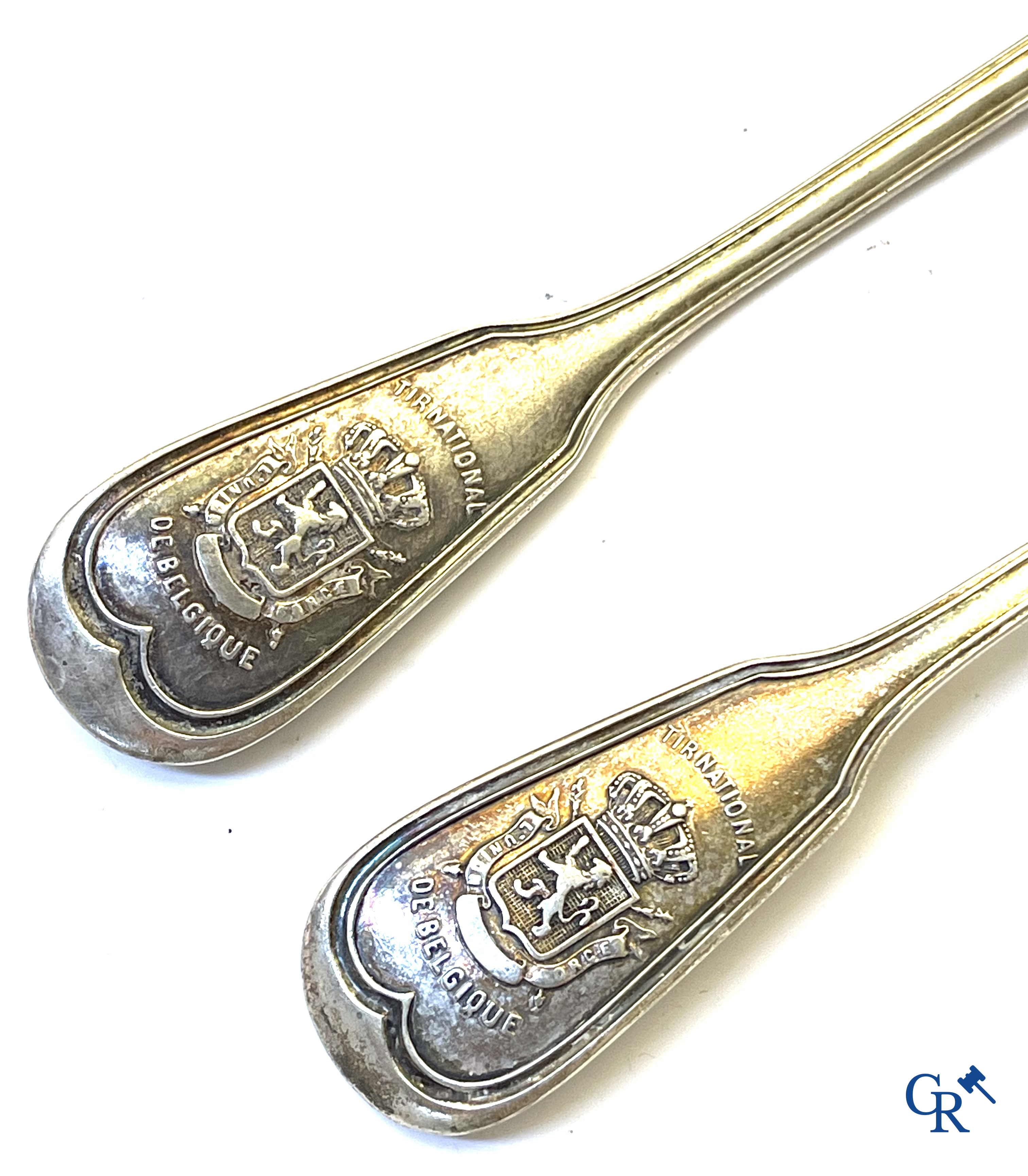 A lot with silver and silver-plated objects, Christofle, Wiskemann, a jardiniere with crystal coupe, etc.