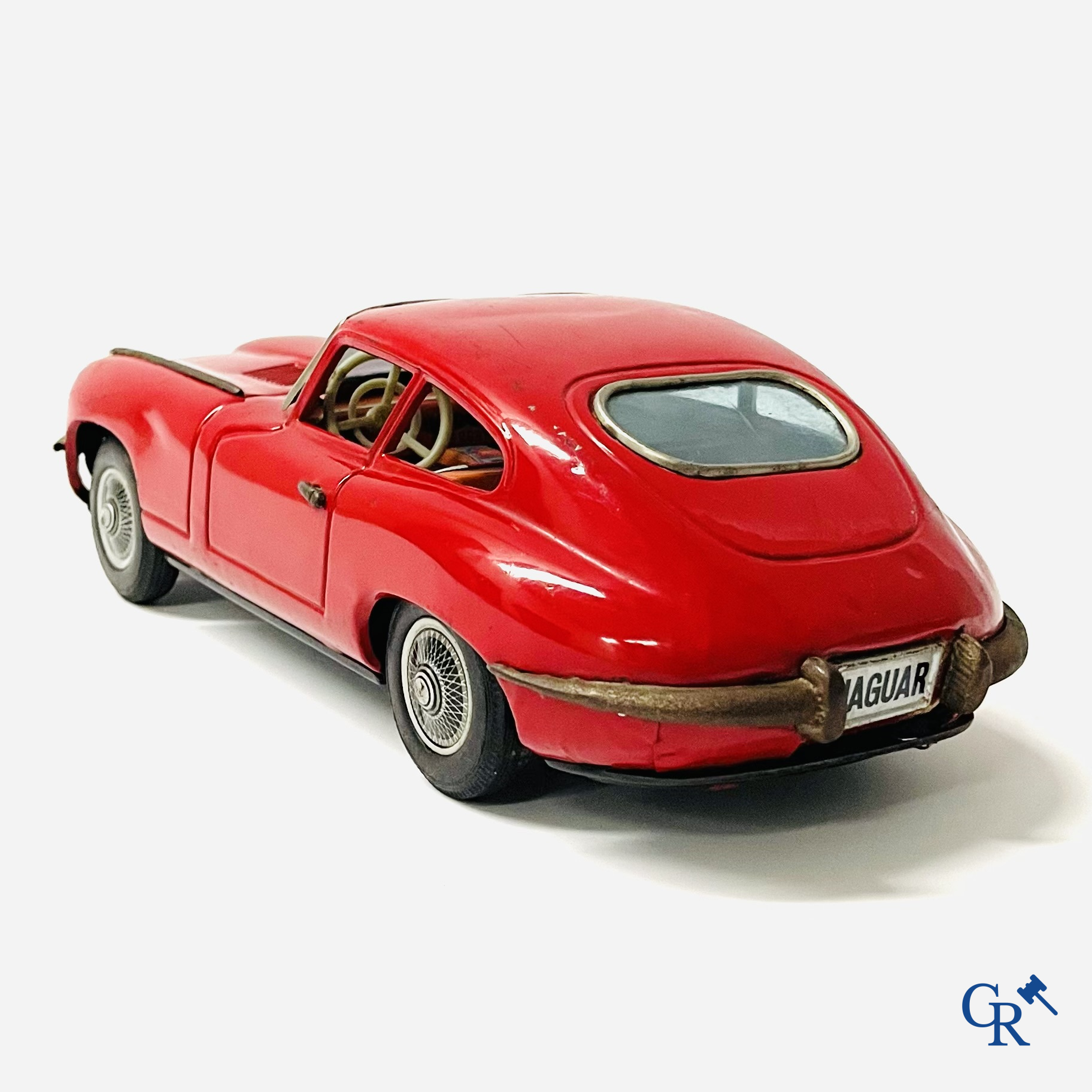 Nomura Toys, TN, made in Japan, Jaguar E-Type in blik met frictie aandrijving. Jaren '60.