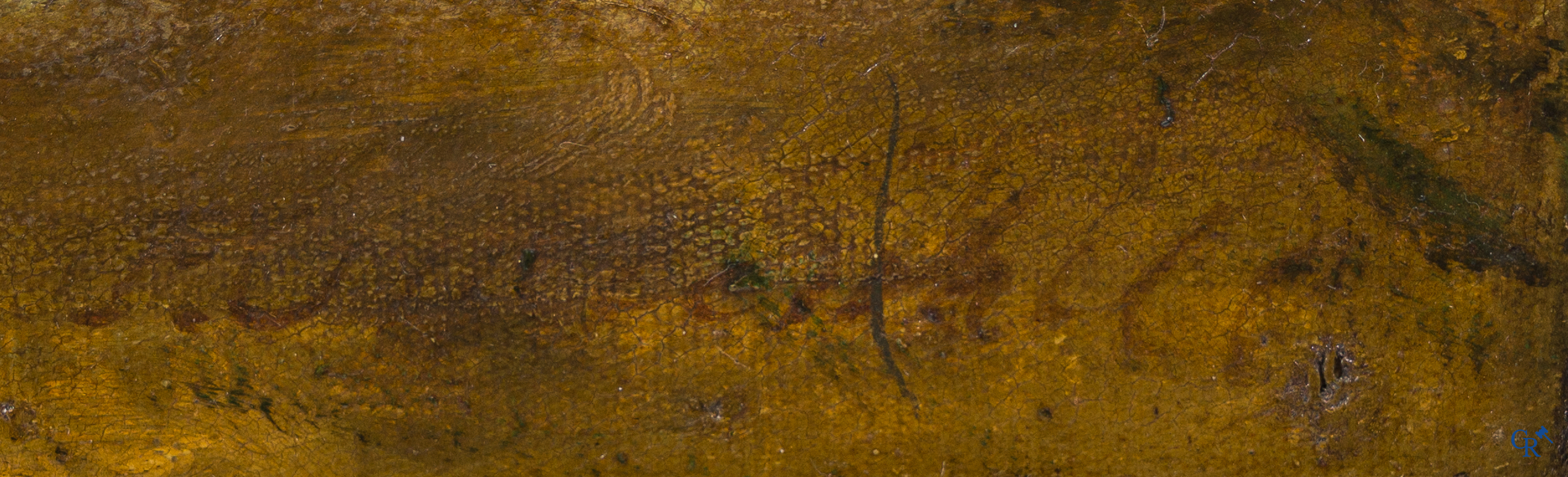 The young fisherman, oil on canvas. Illegibly signed lower right. 19th century.