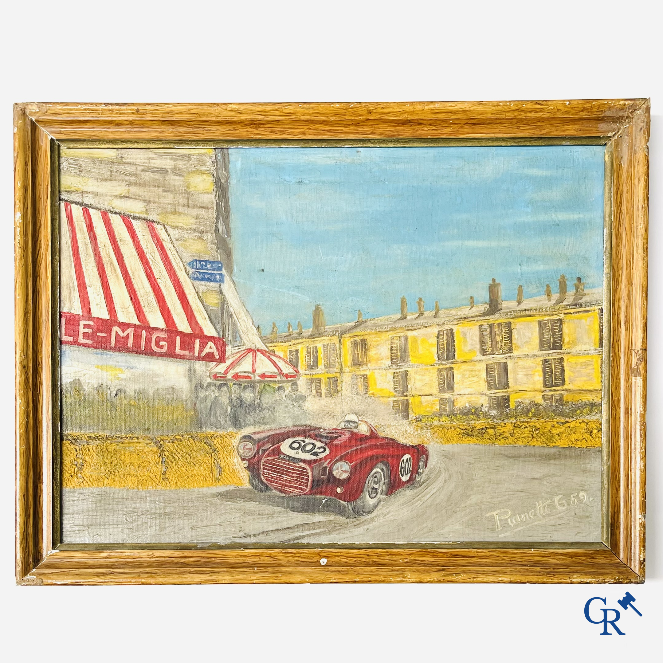 Pianetti G., Alberto Ascari, winner of the 21st Mille Miglia 1954 in his Lancia D24 with competition number 602.